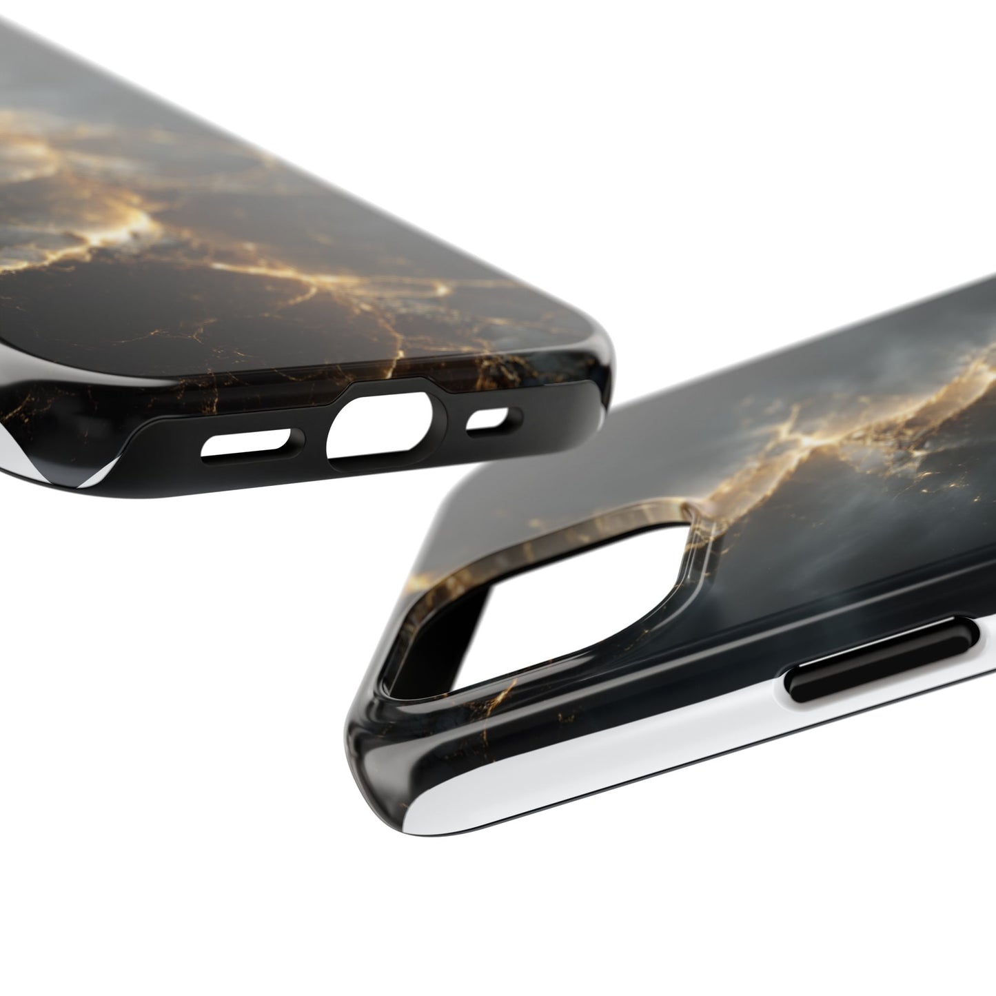 Majestic Marble Phone Case - Tough Protective Cover with Gold Veins