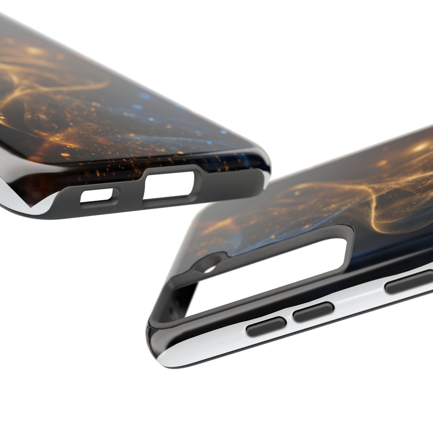 Stylish Tough Phone Cases with Sparkling Swirls Design