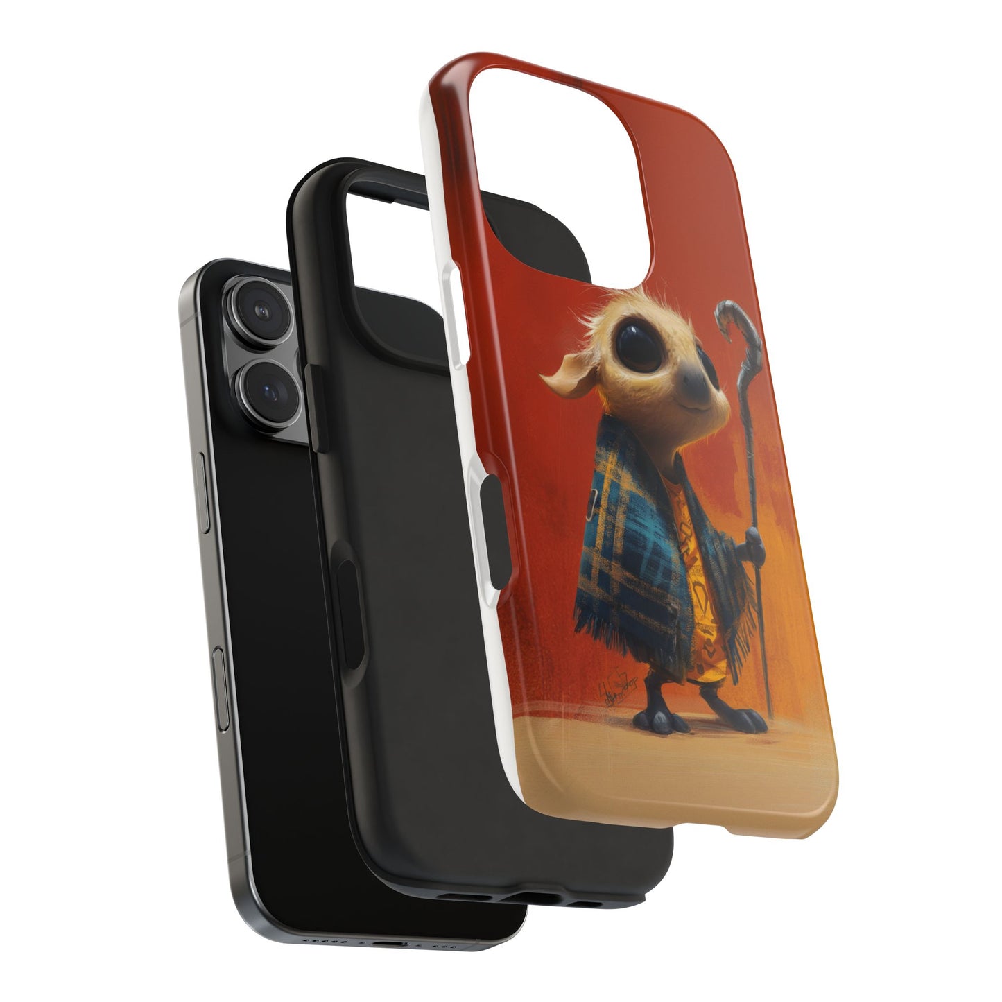 Whimsical Tough Phone Case - Cute Character Design for Kids & Adults