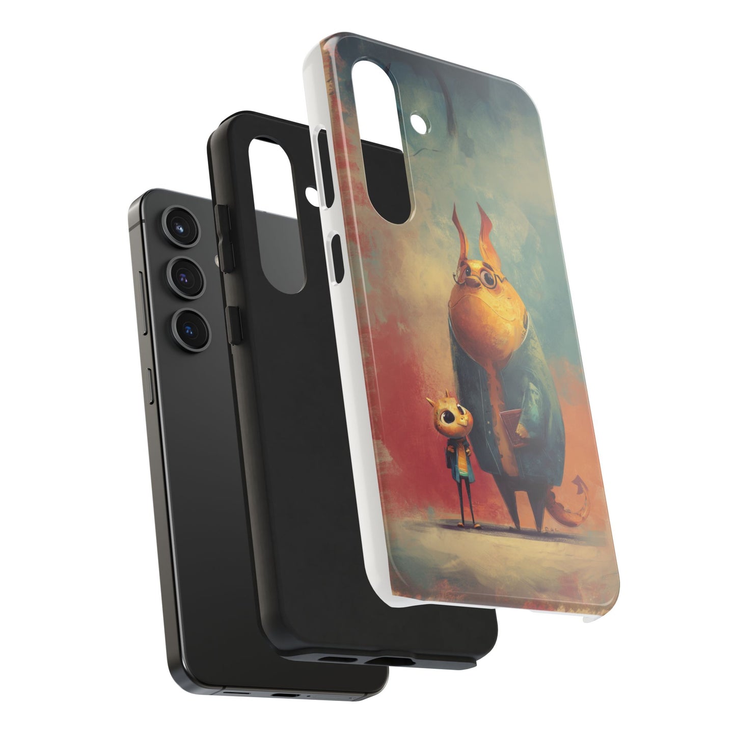 Animal Art Tough Phone Cases, Cute Character Phone Protector, Unique Cartoon Phone Cover, Fun Gift for Kids, Birthday or Holiday Present