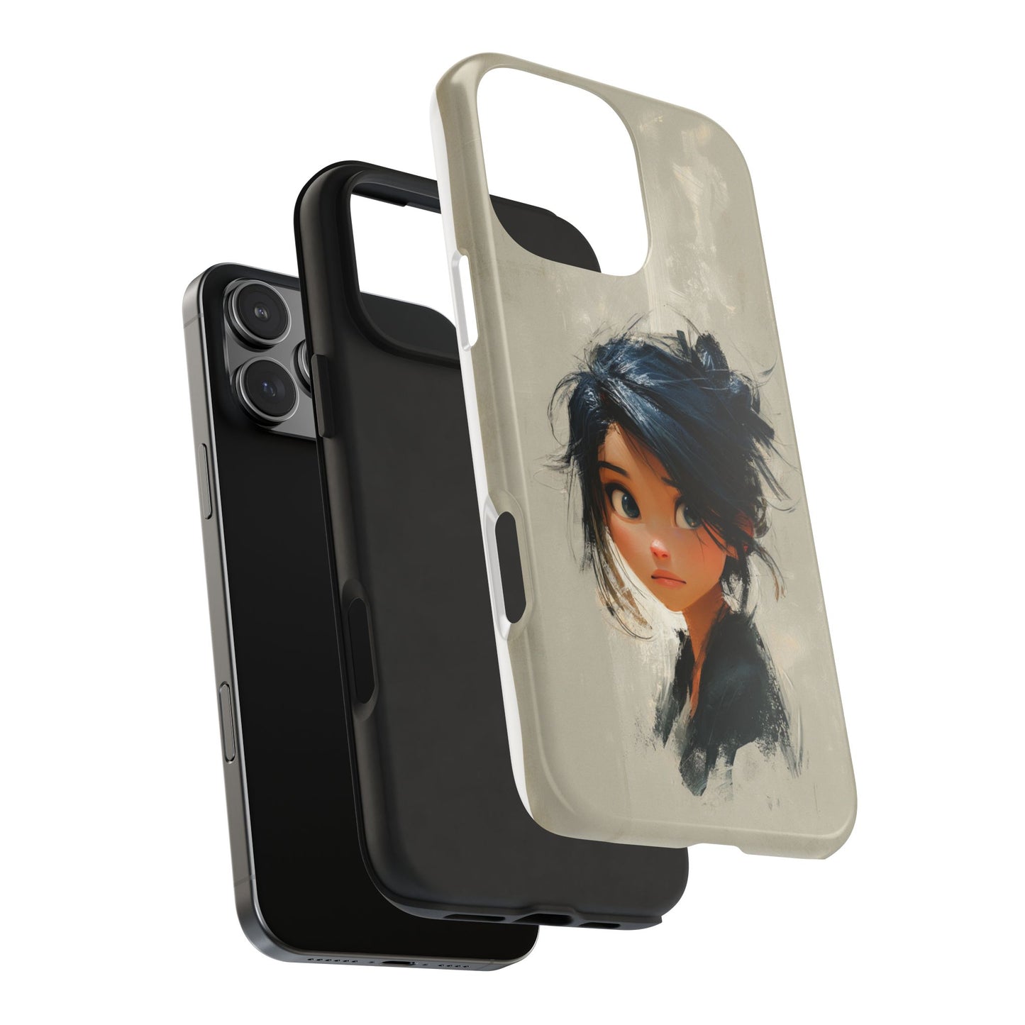 Artistic Tough Phone Case – Unique Portrait Design for Creatives