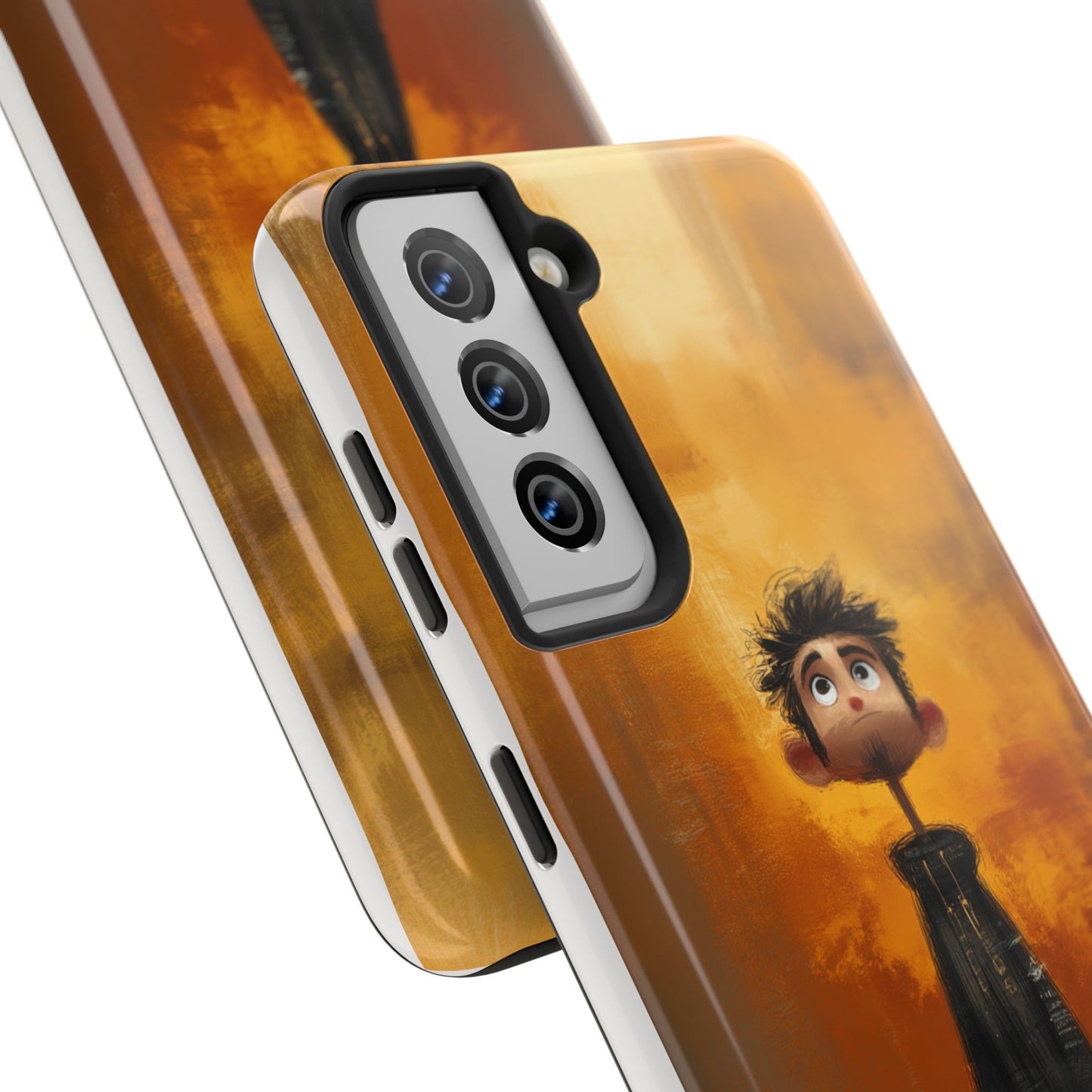 Unique Tough Phone Cases with Artistic Boy Design - Perfect for Kids and Teens
