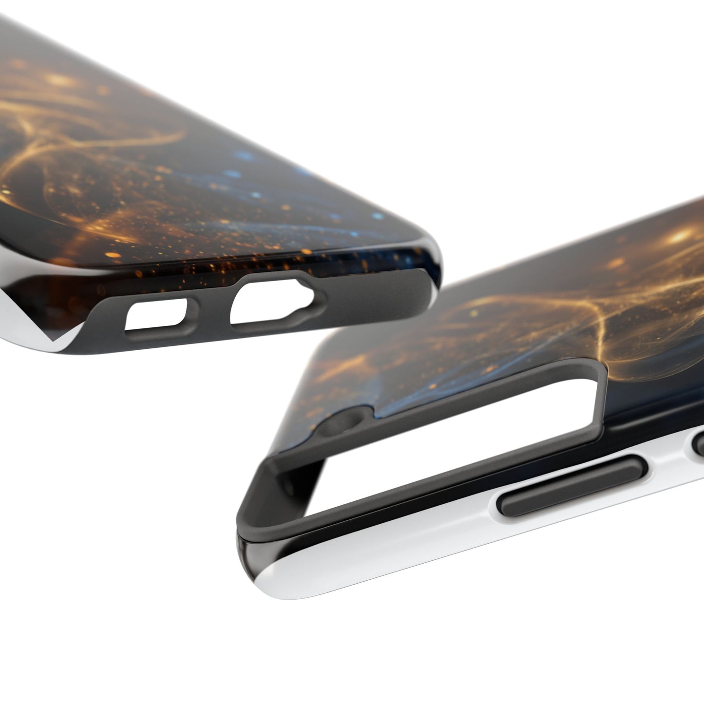 Stylish Tough Phone Cases with Sparkling Swirls Design
