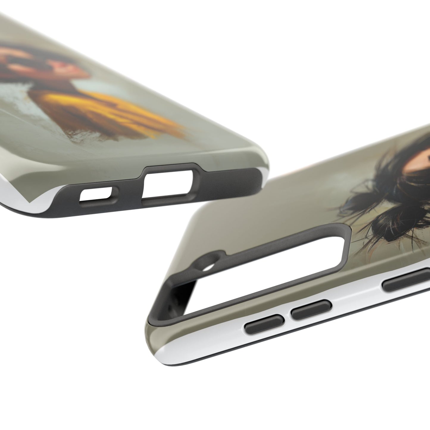 Trendy Tough Phone Case – Stylish Illustrated Girl Design for Fashion Lovers