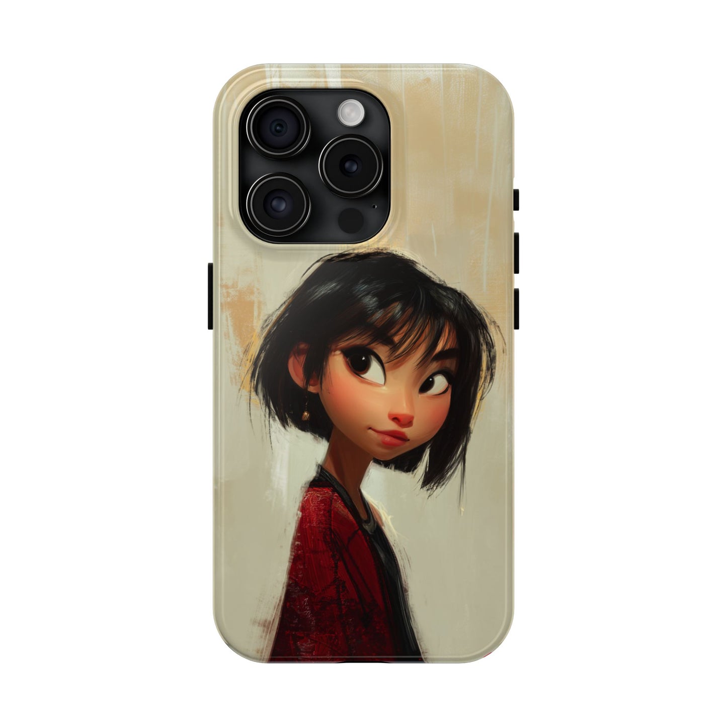 Artistic Tough Phone Case - Cute Character Design for Kids and Teens