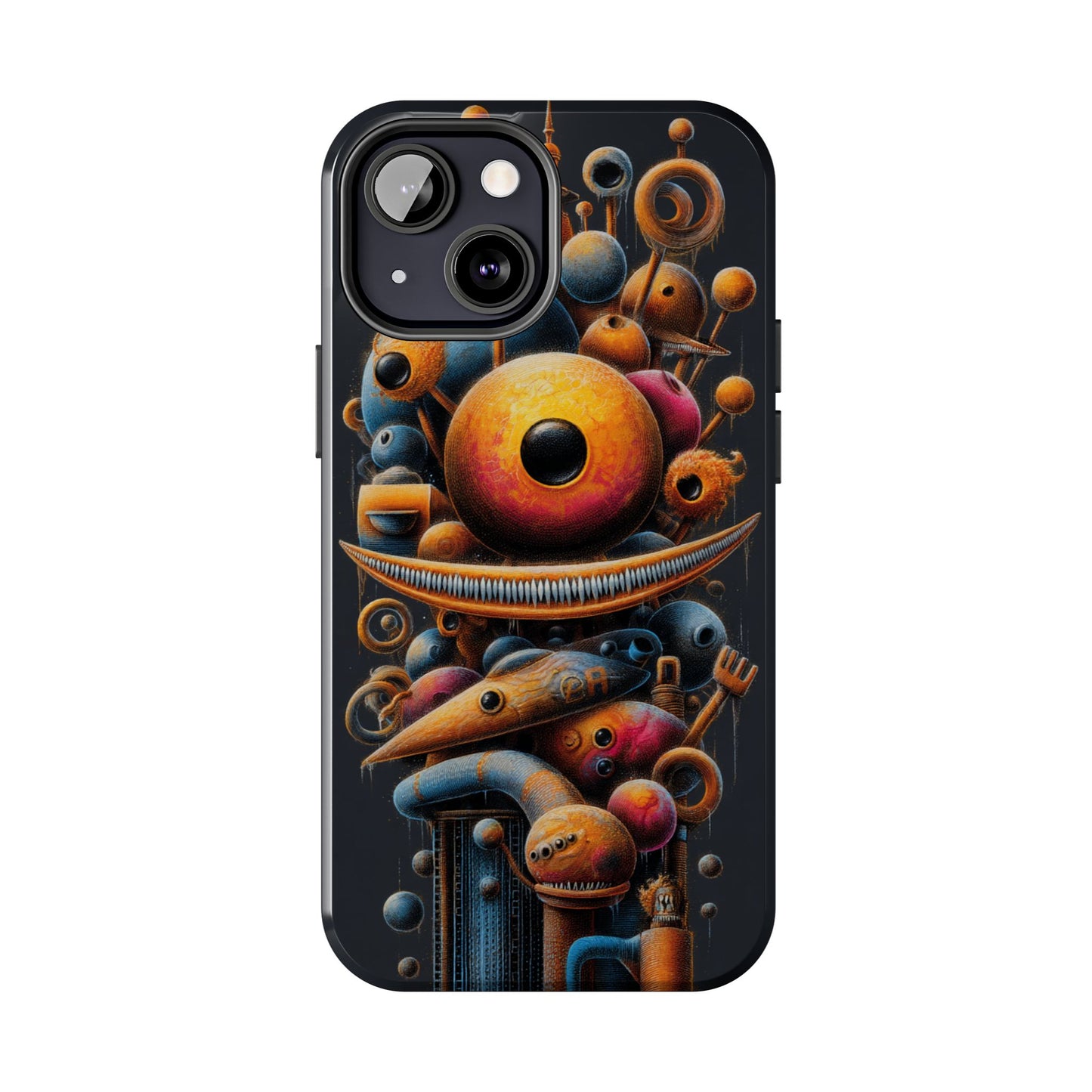 Unique Tough Phone Case with Abstract Art Design
