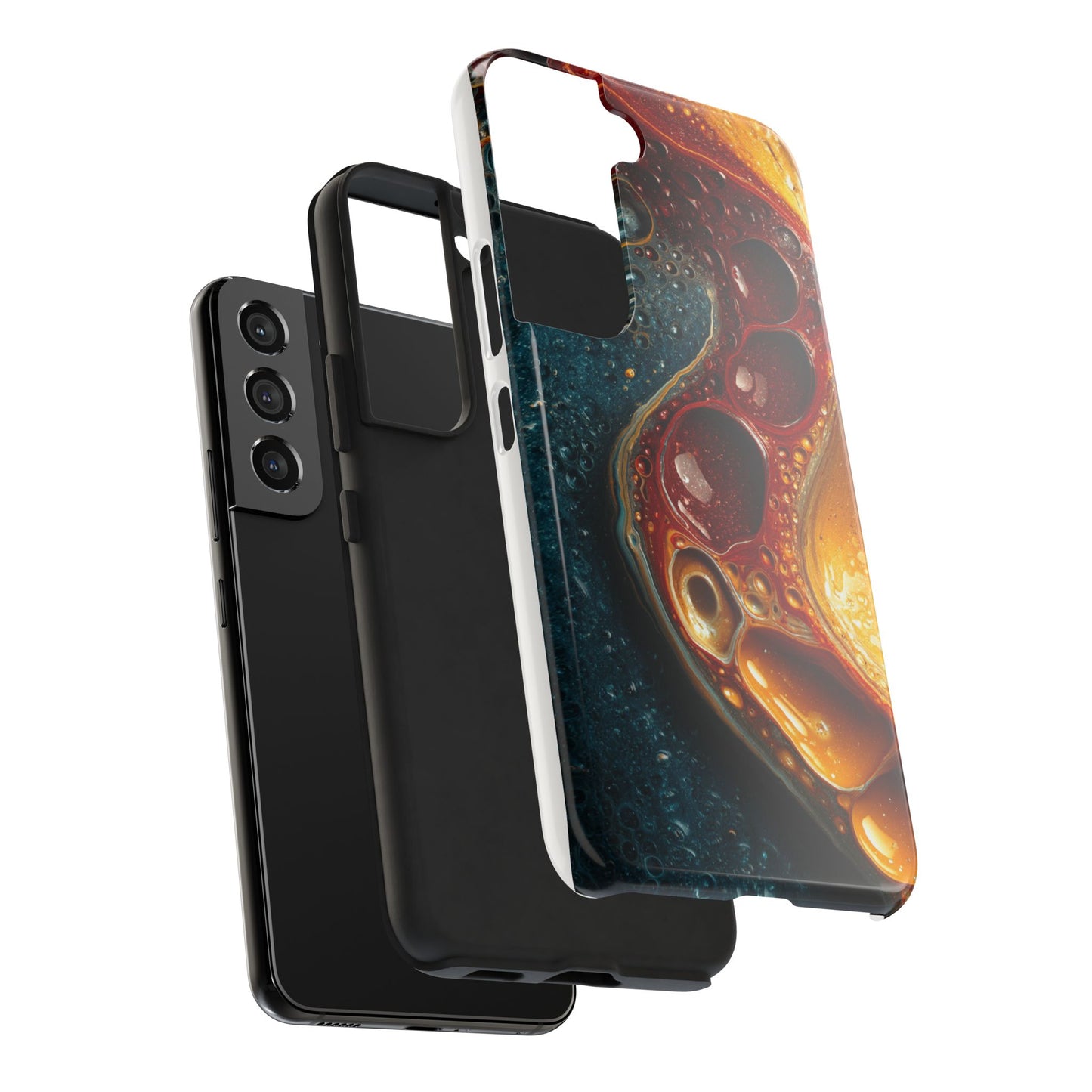 Artistic Tough Phone Case - Vibrant Fluid Design