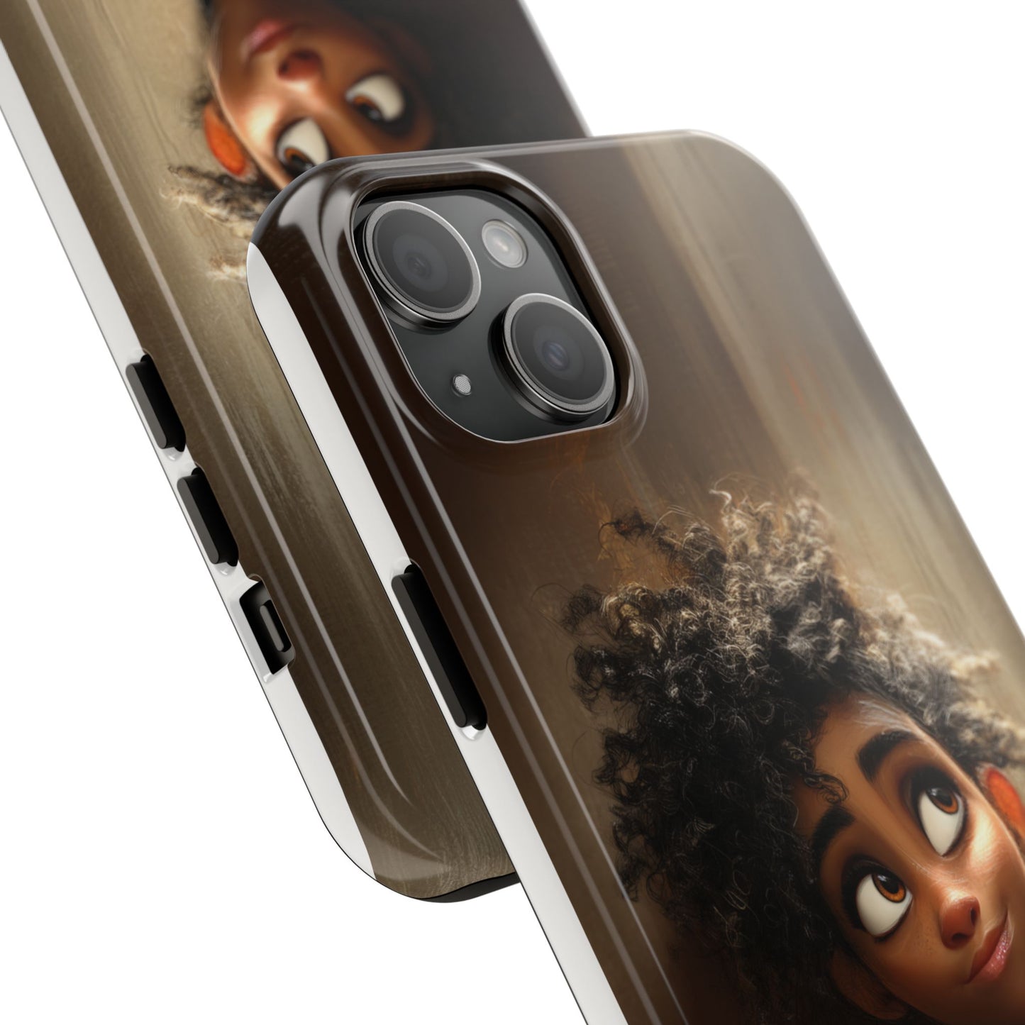 Stylish Tough Phone Case - Artistic Character Design for Teens