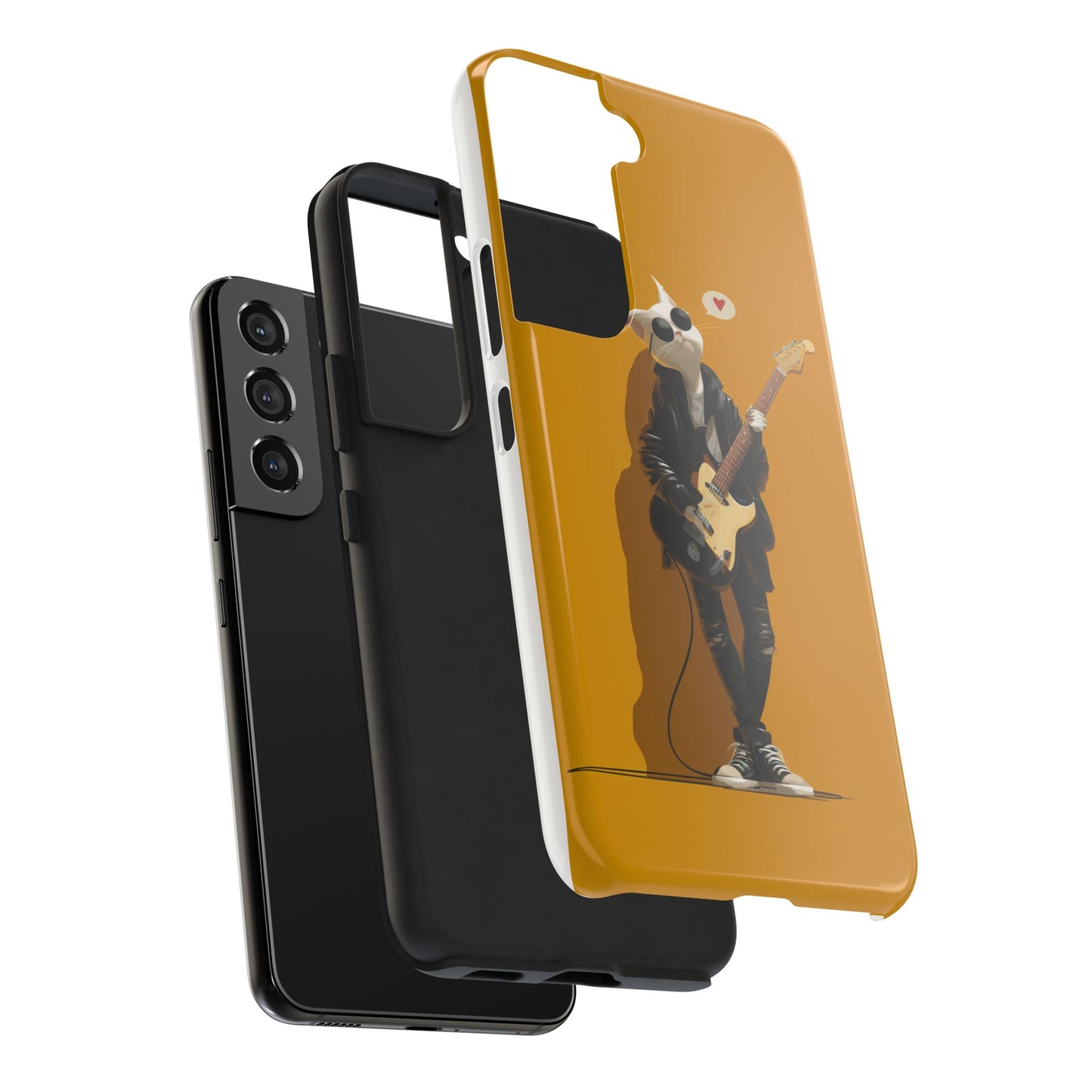 Cool Cat with Sunglasses Playing Guitar Tough Phone Case