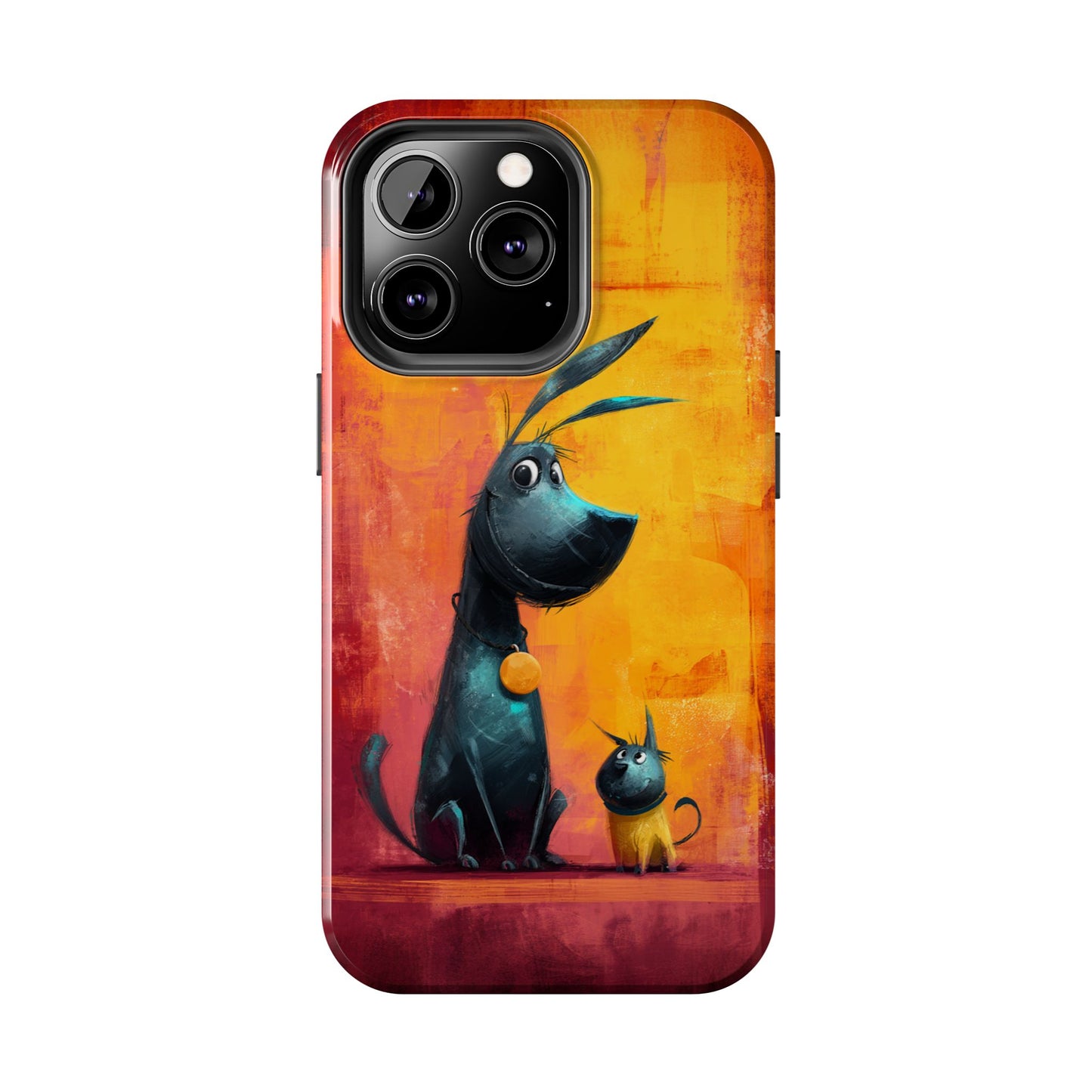 Colorful Dog & Cat Tough Phone Case – Fun Pet Lover Accessory