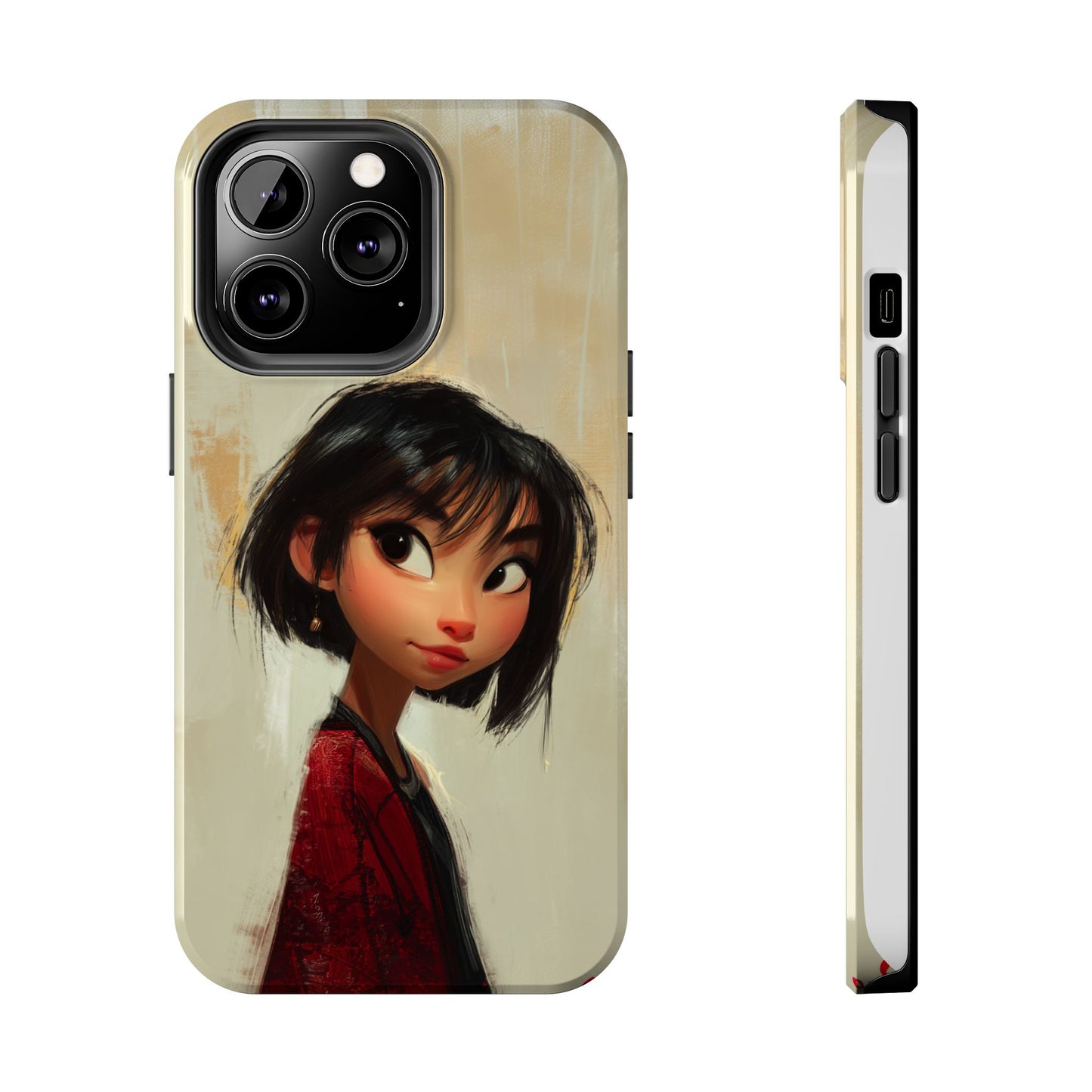 Artistic Tough Phone Case - Cute Character Design for Kids and Teens