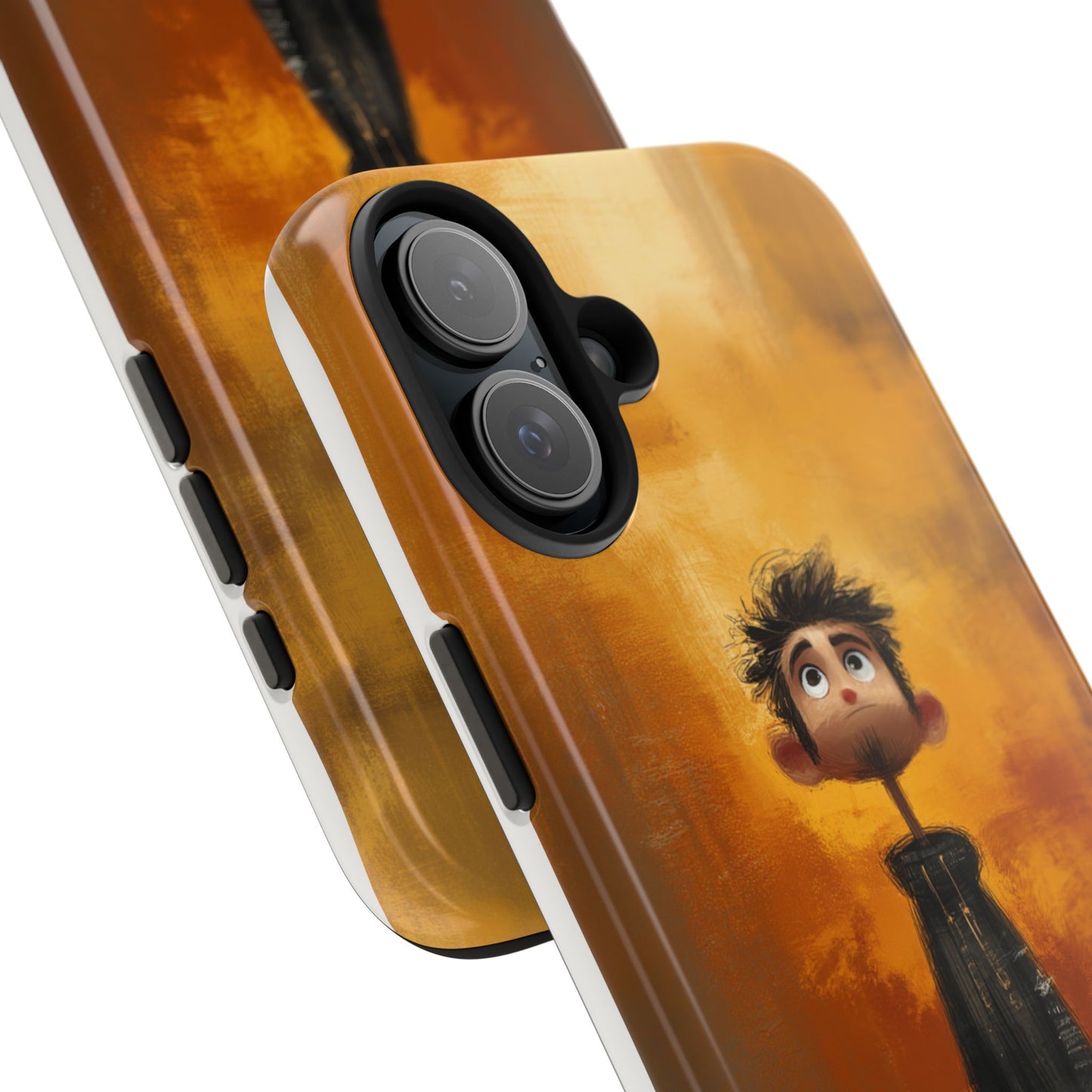 Unique Tough Phone Cases with Artistic Boy Design - Perfect for Kids and Teens
