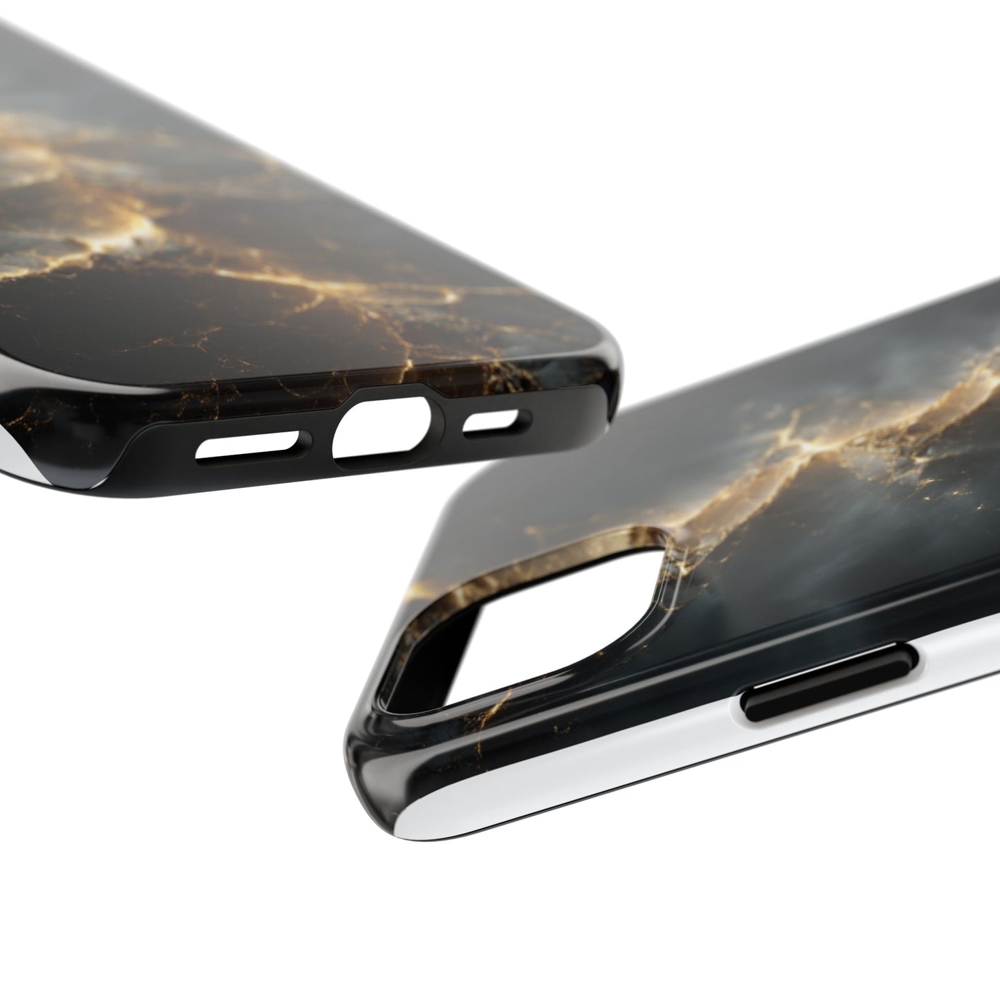 Majestic Marble Phone Case - Tough Protective Cover with Gold Veins
