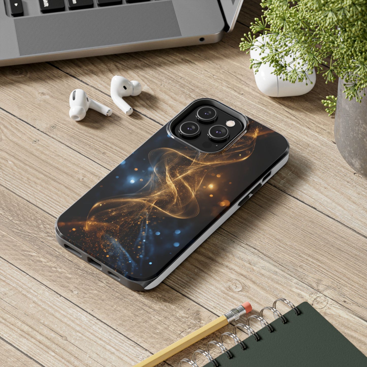 Stylish Tough Phone Cases with Sparkling Swirls Design