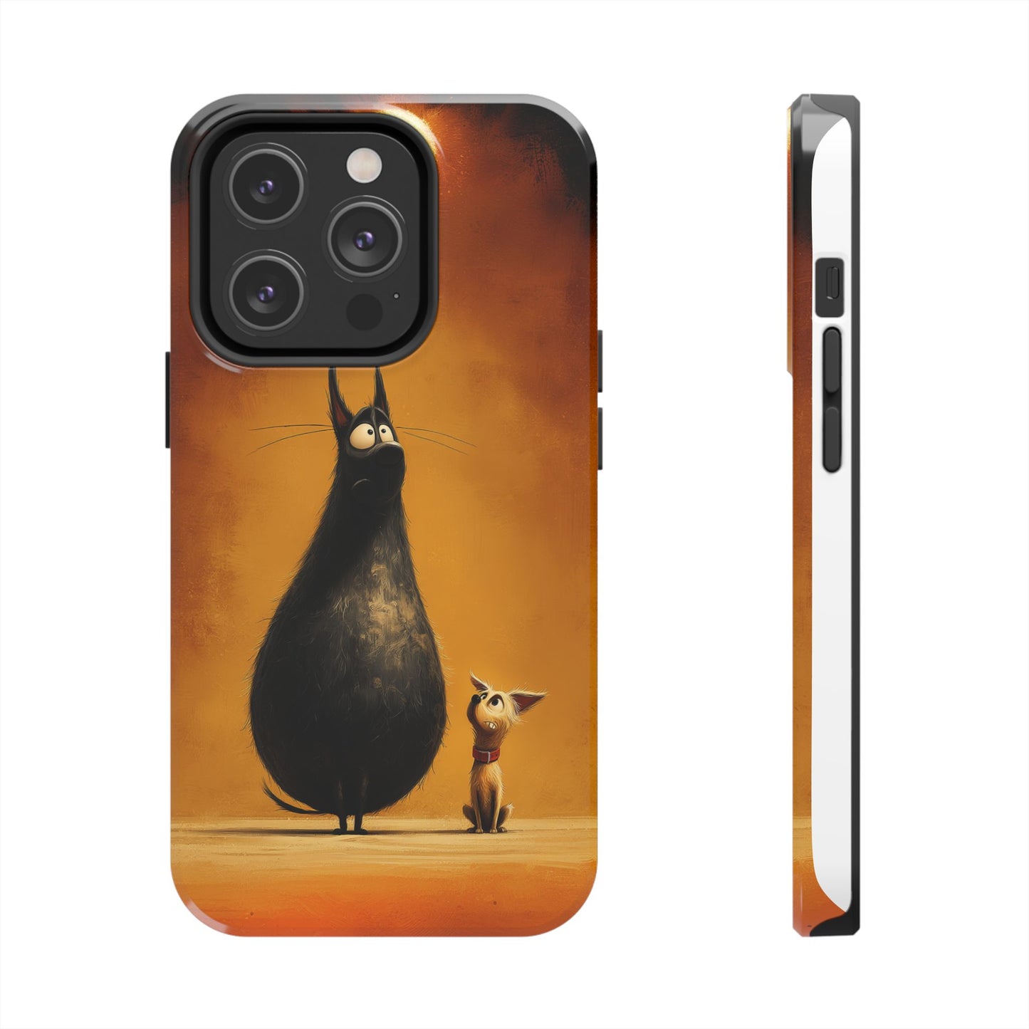 Whimsical Tough Phone Cases - Cat & Dog Design
