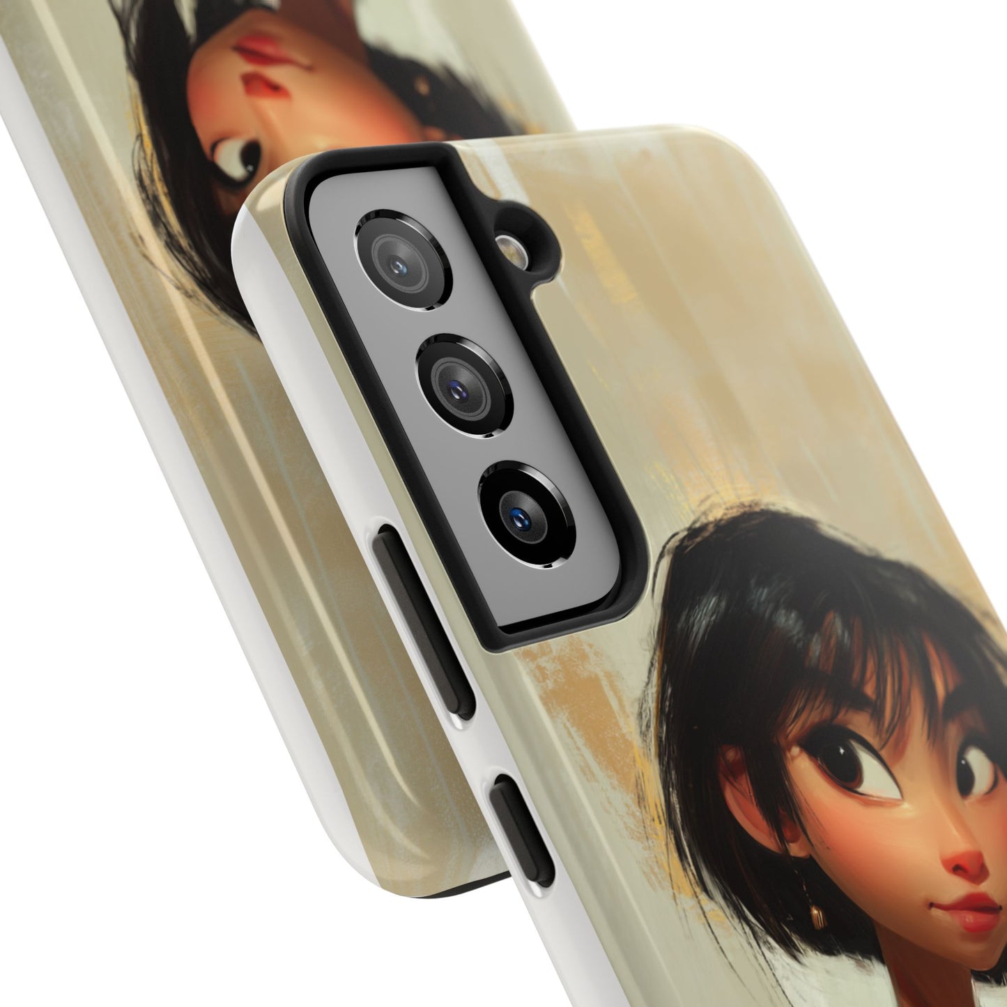 Artistic Tough Phone Case - Cute Character Design for Kids and Teens