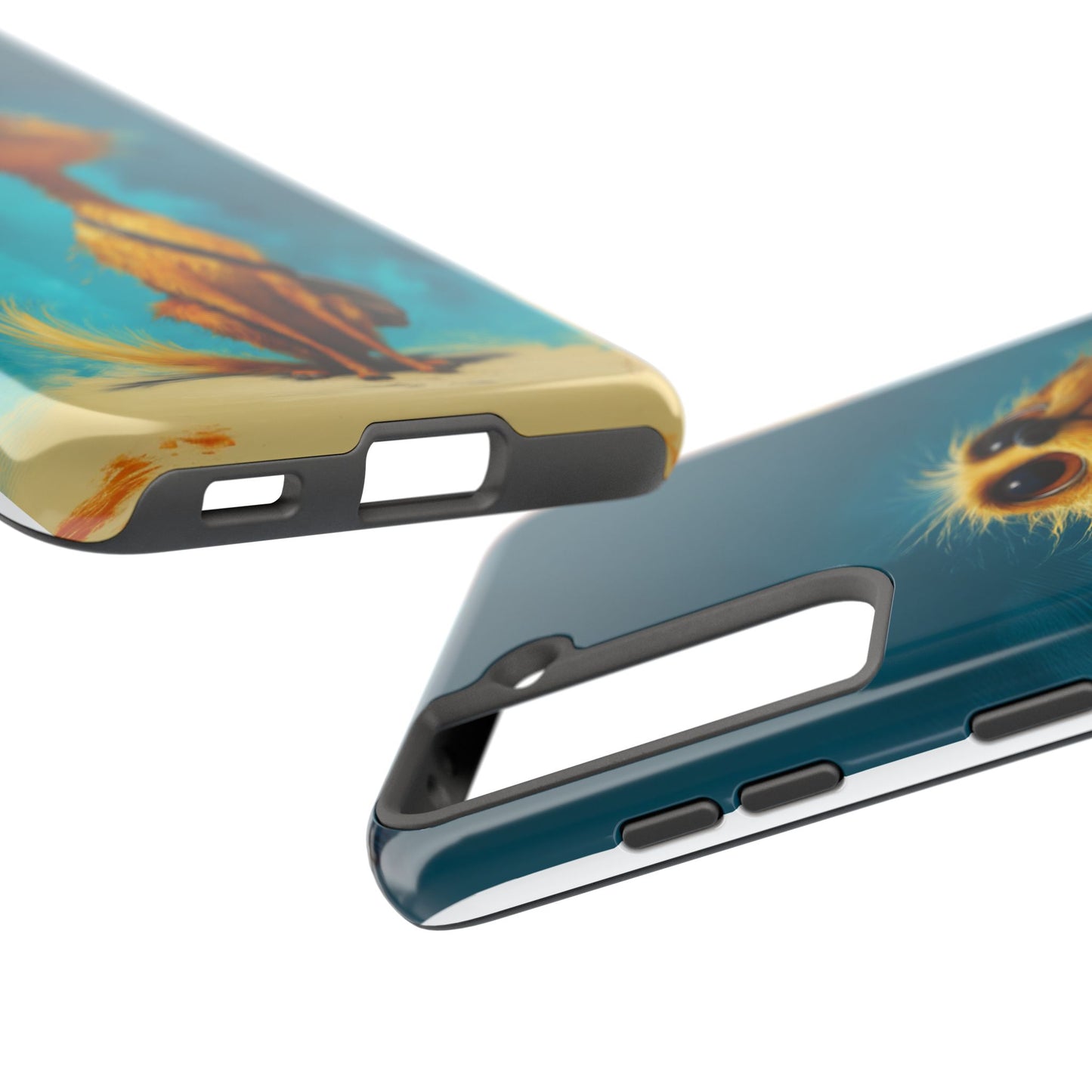 Whimsical Dog Art Tough Phone Case - Durable and Stylish Protection for Pet Lovers
