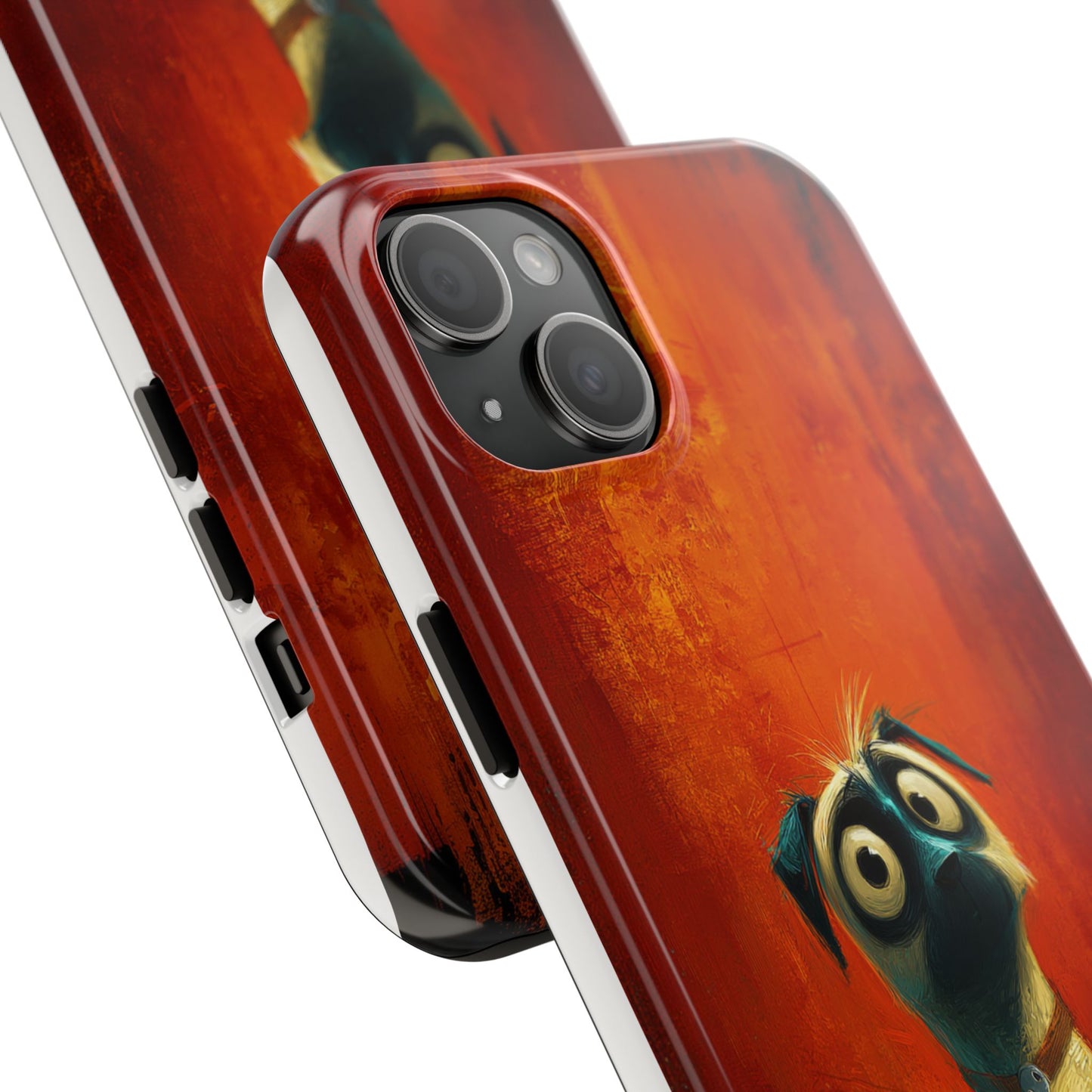 Whimsical Dog Art Tough Phone Case - Durable Protection for Pet Lovers