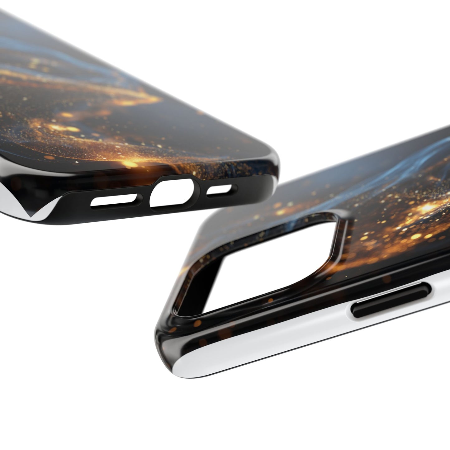 Elegant Gold Swirl Tough Phone Case – Durable & Stylish Protection for Your Device