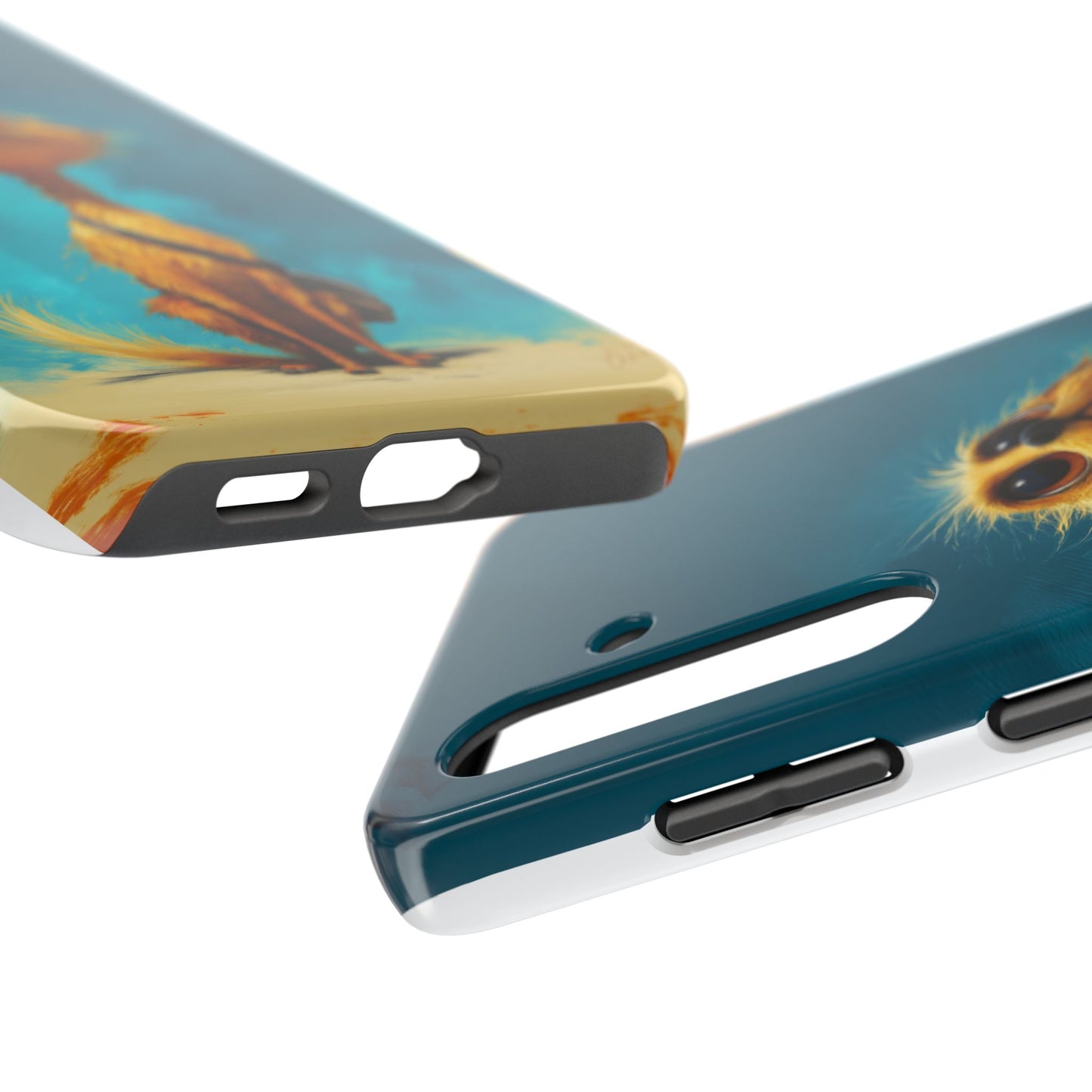 Whimsical Dog Art Tough Phone Case - Durable and Stylish Protection for Pet Lovers