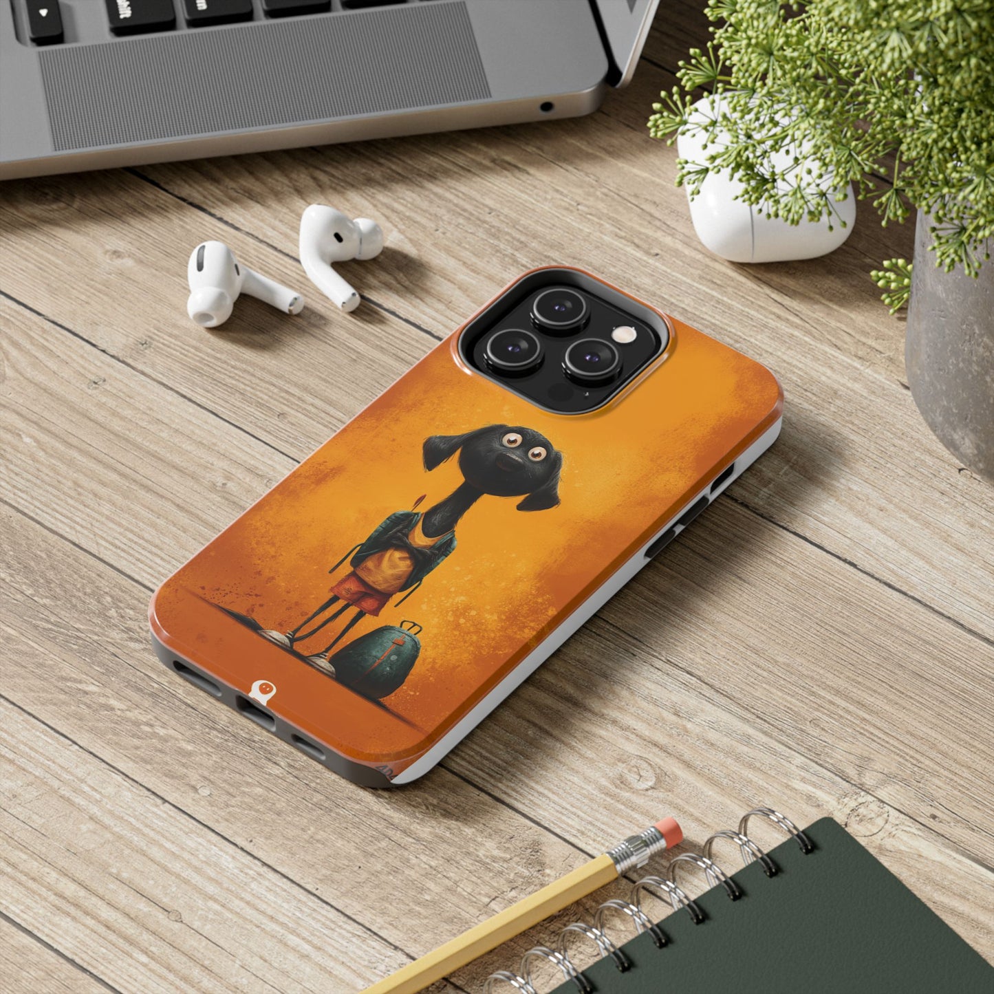 Cute Dog Art Tough Phone Case for Animal Lovers