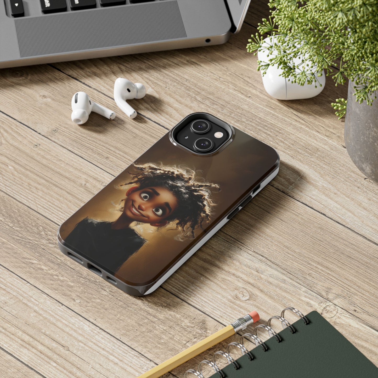 Whimsical Tough Phone Case with Playful Character Design