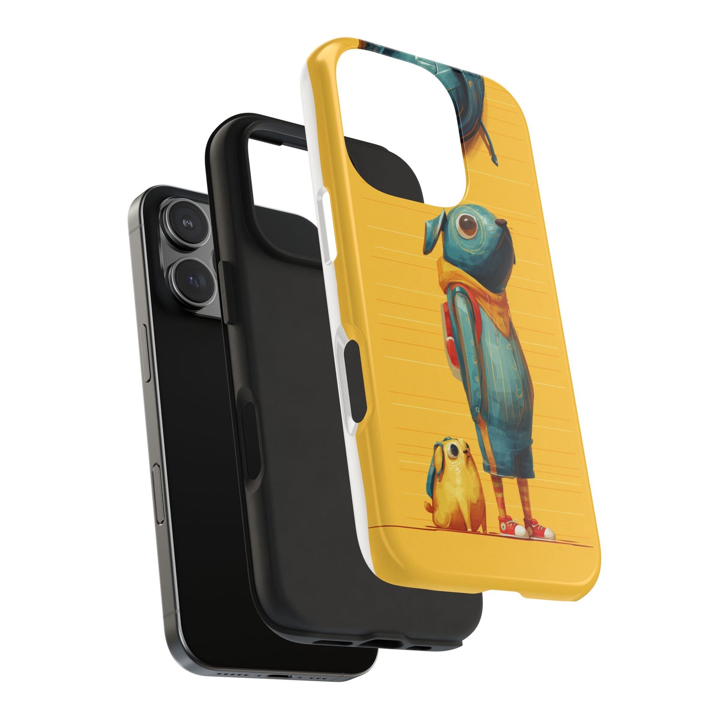 Colorful Animal Art Tough Phone Case - Perfect for Pet Lovers & Kids