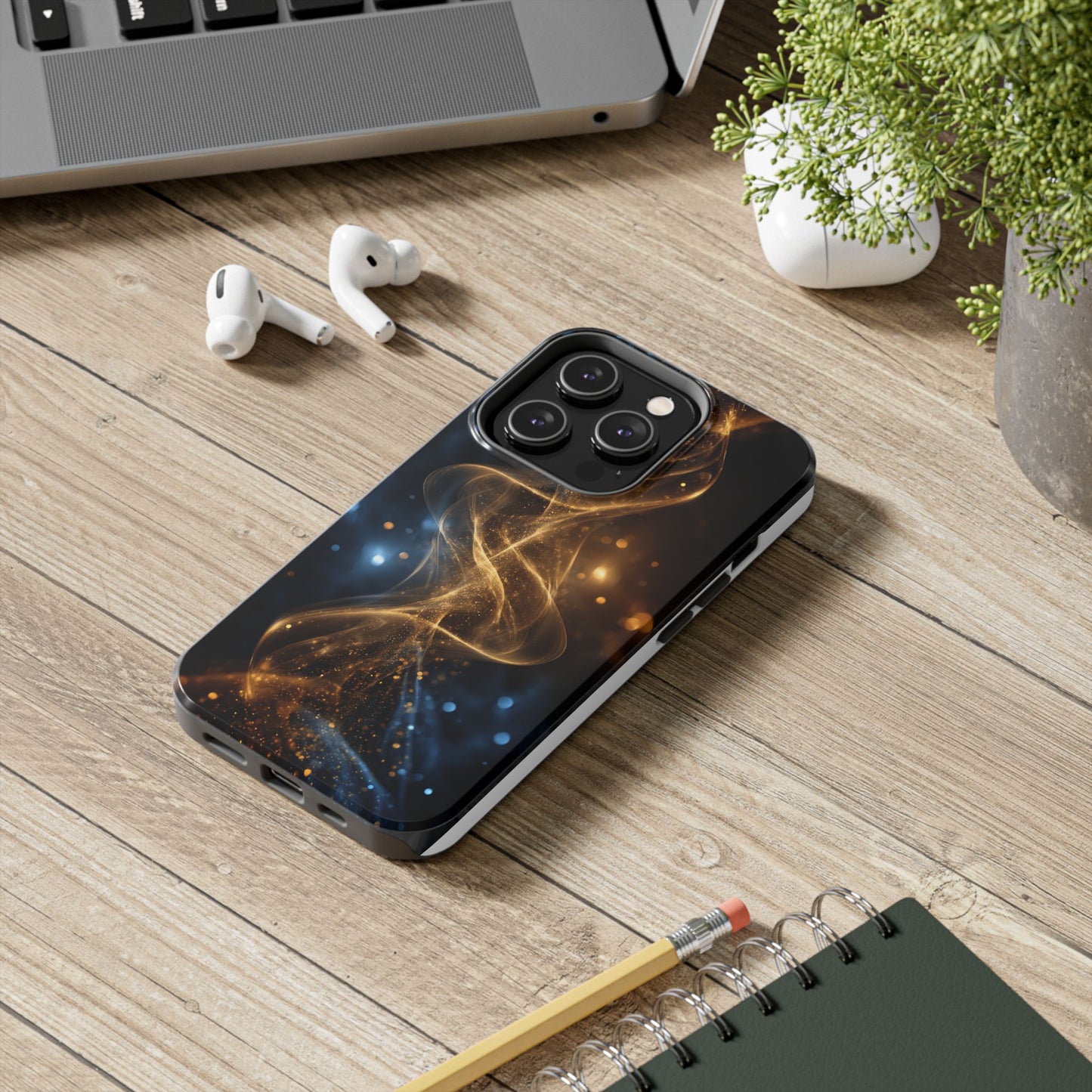 Stylish Tough Phone Cases with Sparkling Swirls Design