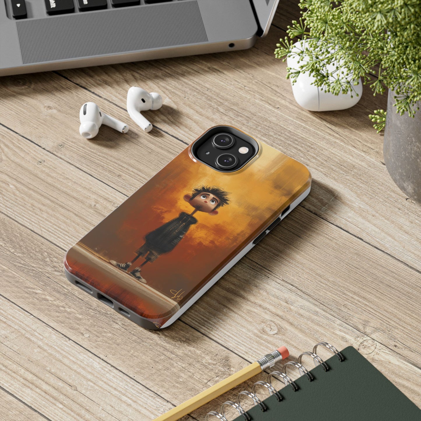 Unique Tough Phone Cases with Artistic Boy Design - Perfect for Kids and Teens