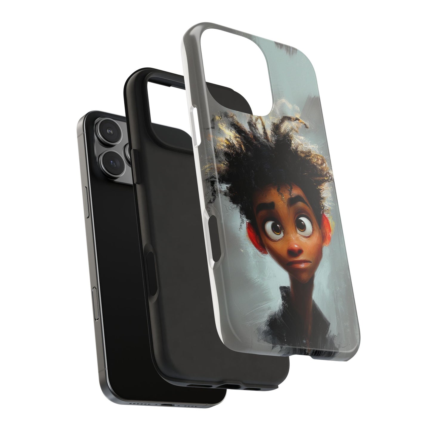 Artistic Tough Phone Case - Unique Design with Character - Great Gift Idea