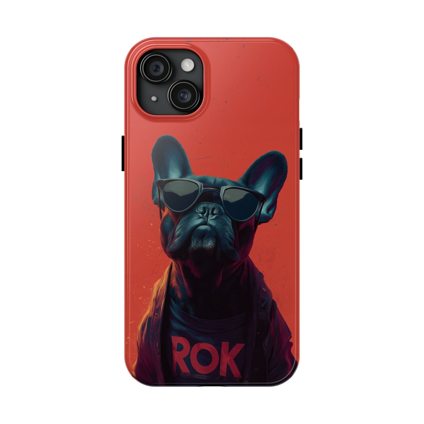 Rockin’ Dogs Tough Phone Case - Playful Guitarist & Cool Bulldog for Pet Lovers
