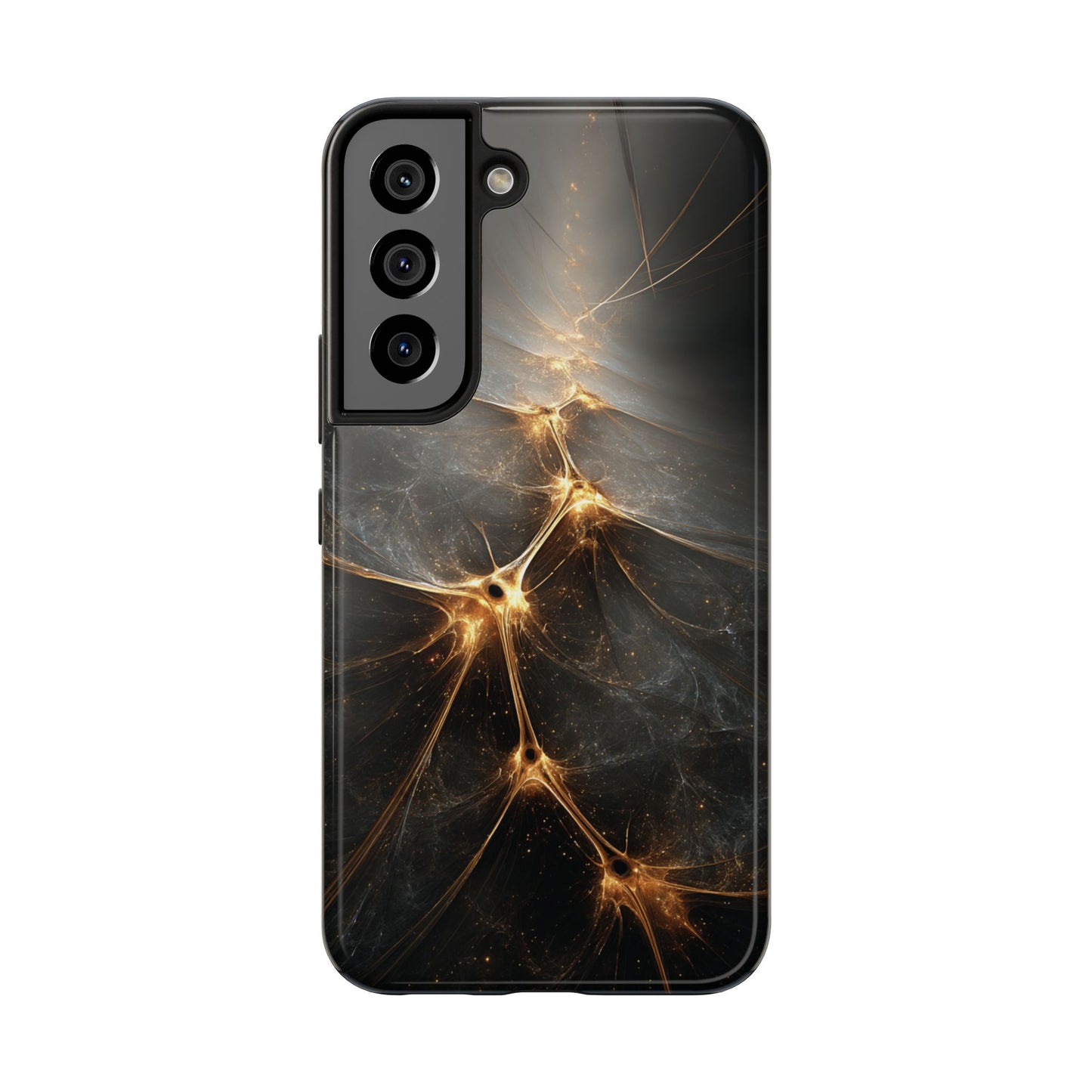 Tough Phone Case - Elegant Gold Fractal Design for Tech Lovers