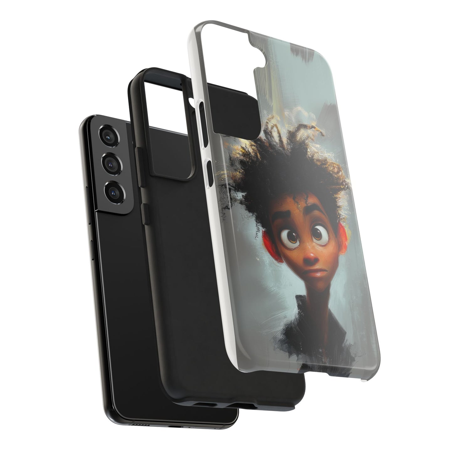 Artistic Tough Phone Case - Unique Design with Character - Great Gift Idea