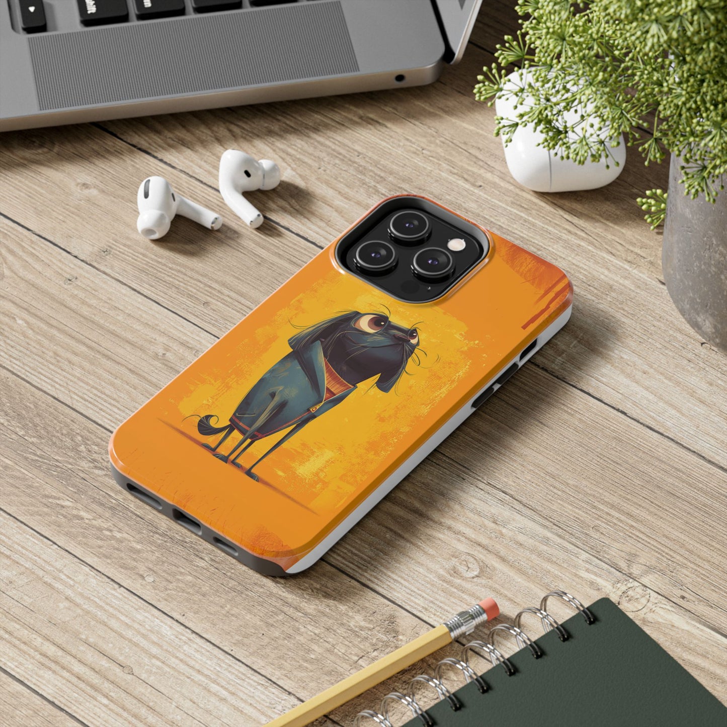 Fun Dog Art Tough Phone Case - Durable Pet Lover Gift
