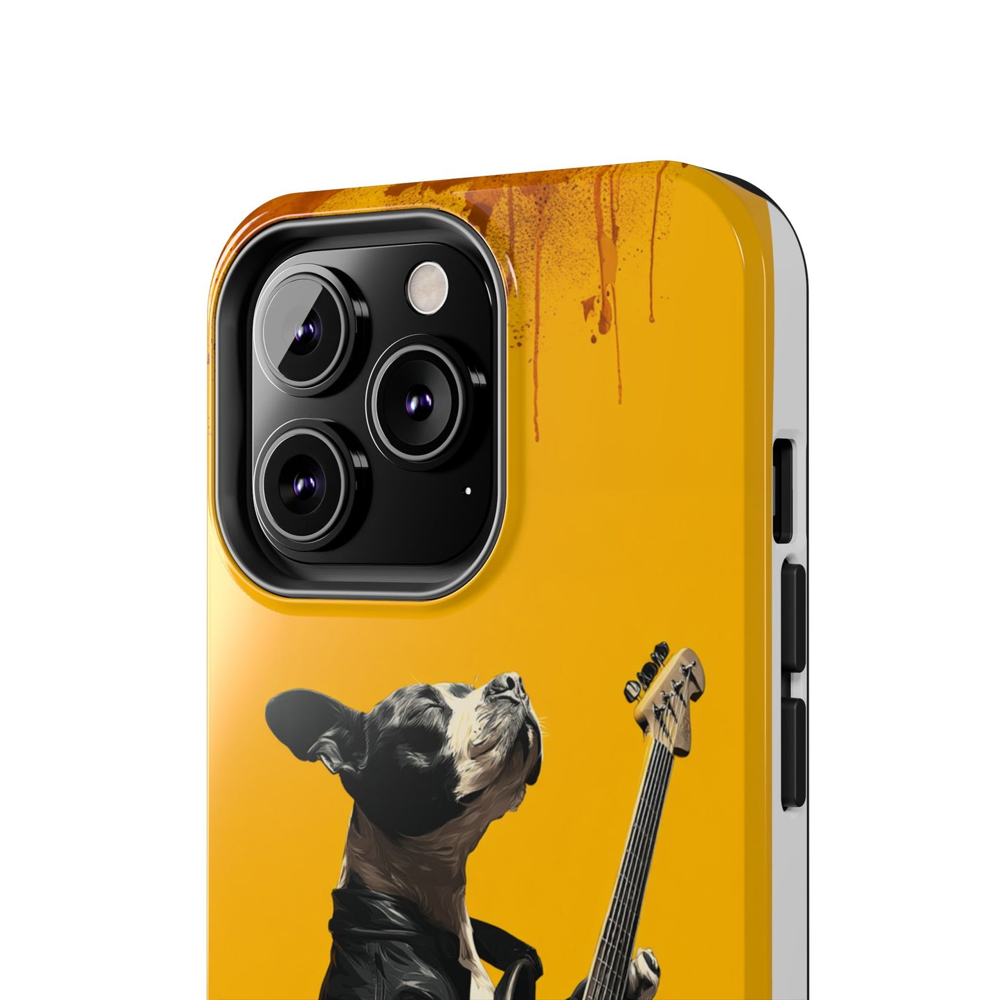 Rock Star Dog with Guitar Tough Phone Case – Wearable Art for Pet & Music Enthusiasts