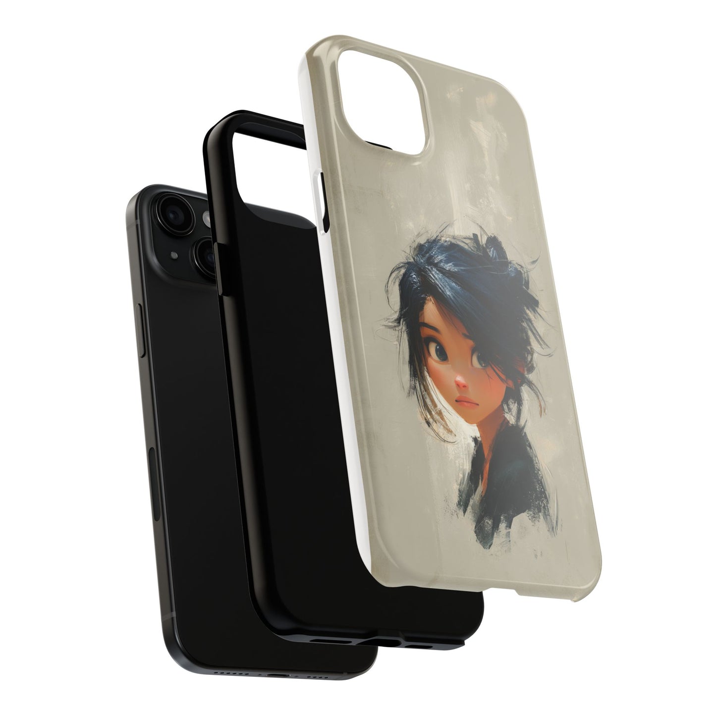 Artistic Tough Phone Case – Unique Portrait Design for Creatives
