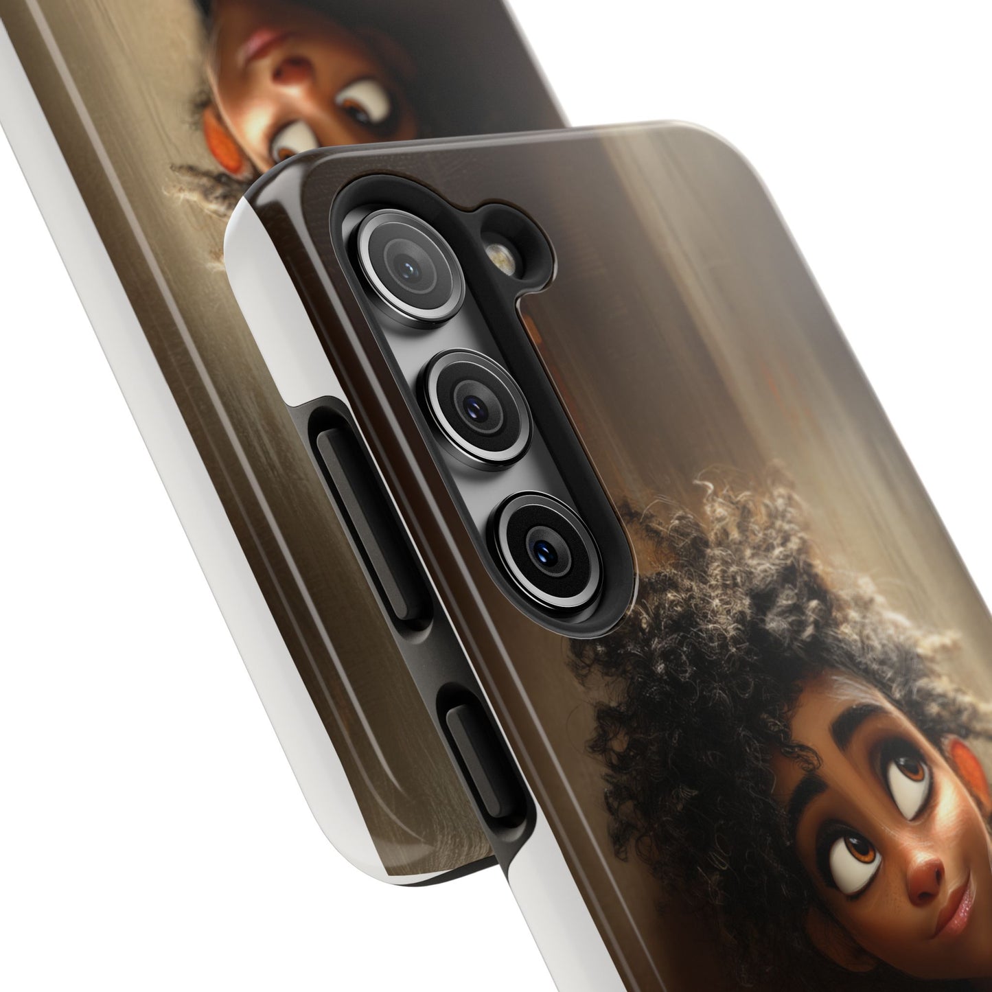 Stylish Tough Phone Case - Artistic Character Design for Teens