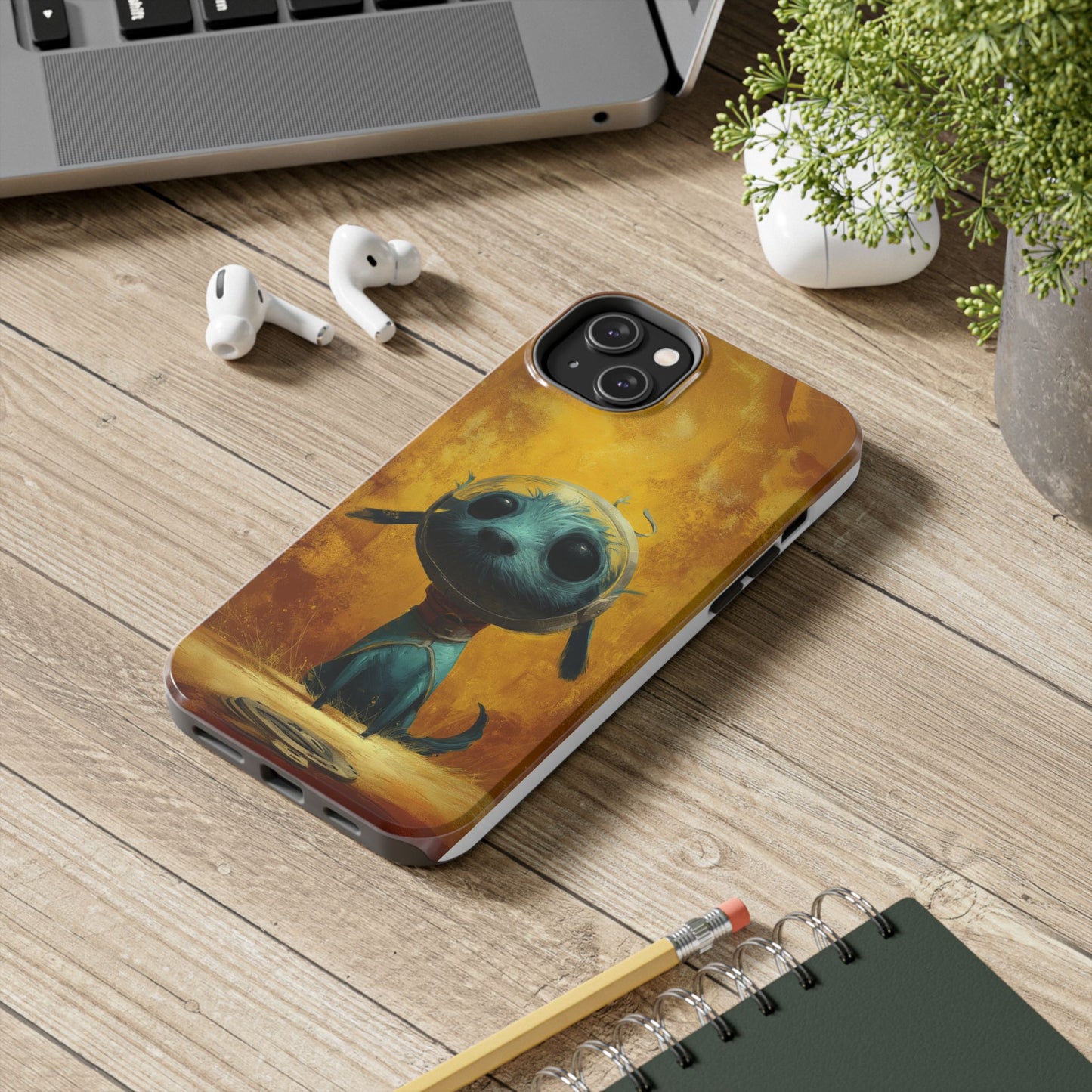 Cute Dog Art Tough Phone Case - Stylish & Protective