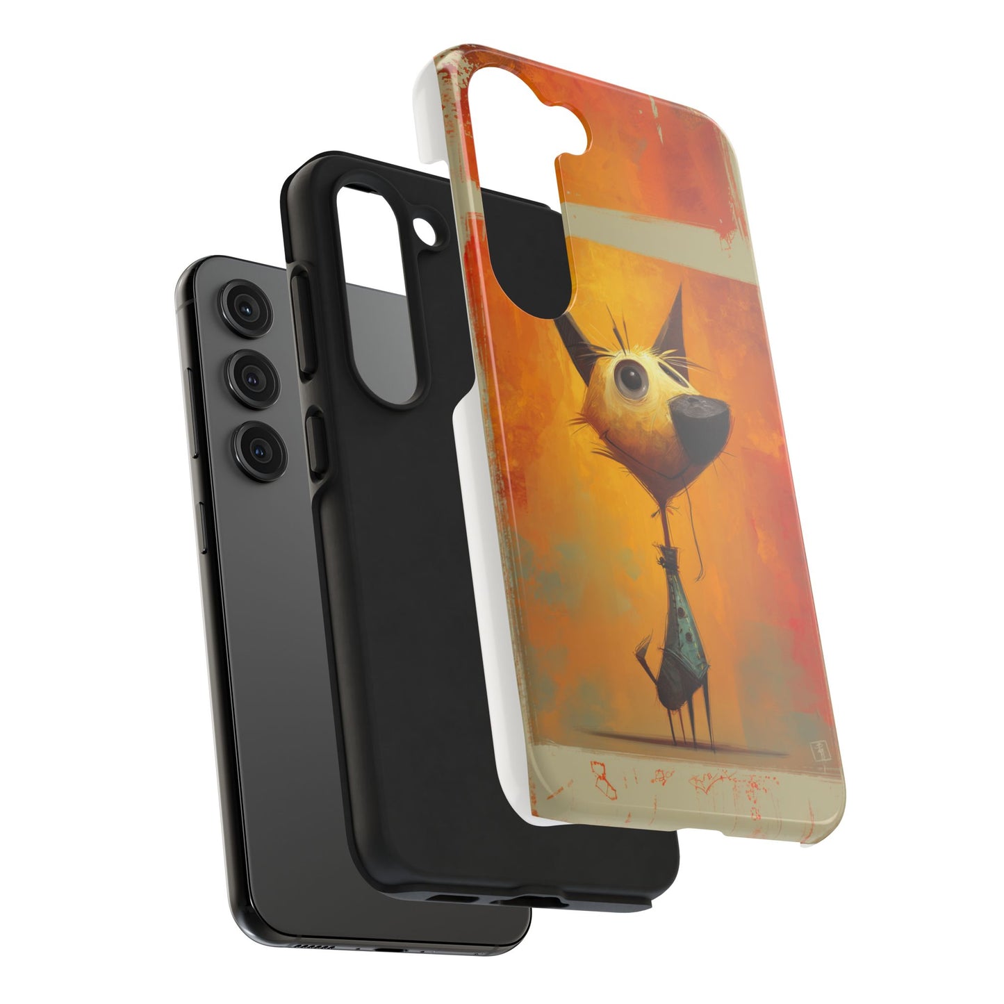 Whimsical Dog Art Tough Phone Case - Fun & Stylish Pet Lover Gift