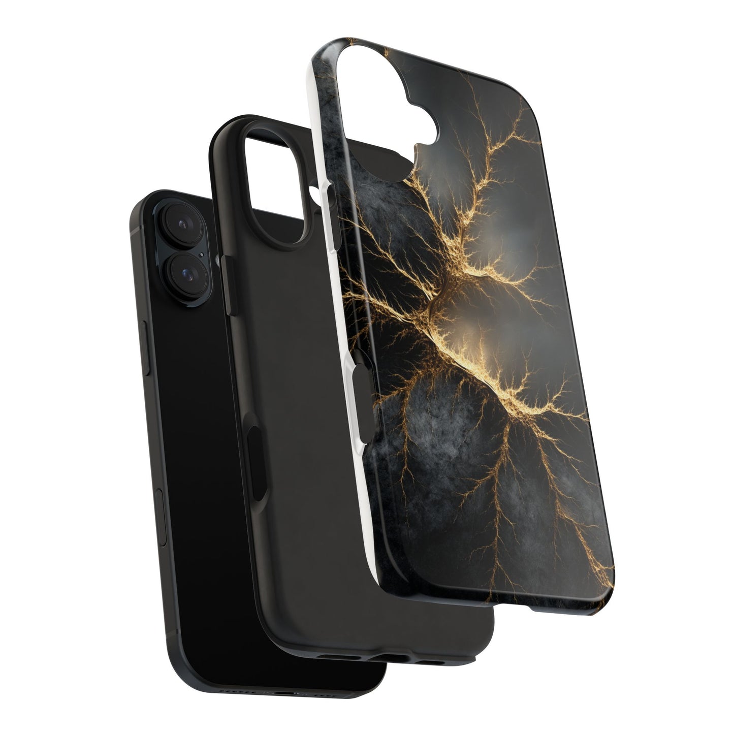 Electric Lightning Tough Phone Case - Durable Protection with Striking Design
