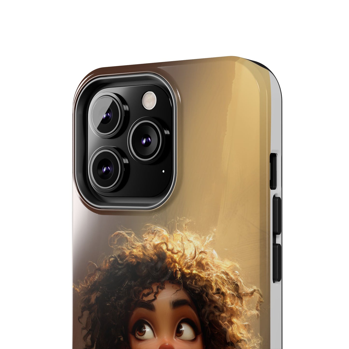 Artistic Tough Phone Case with Whimsical Character Design