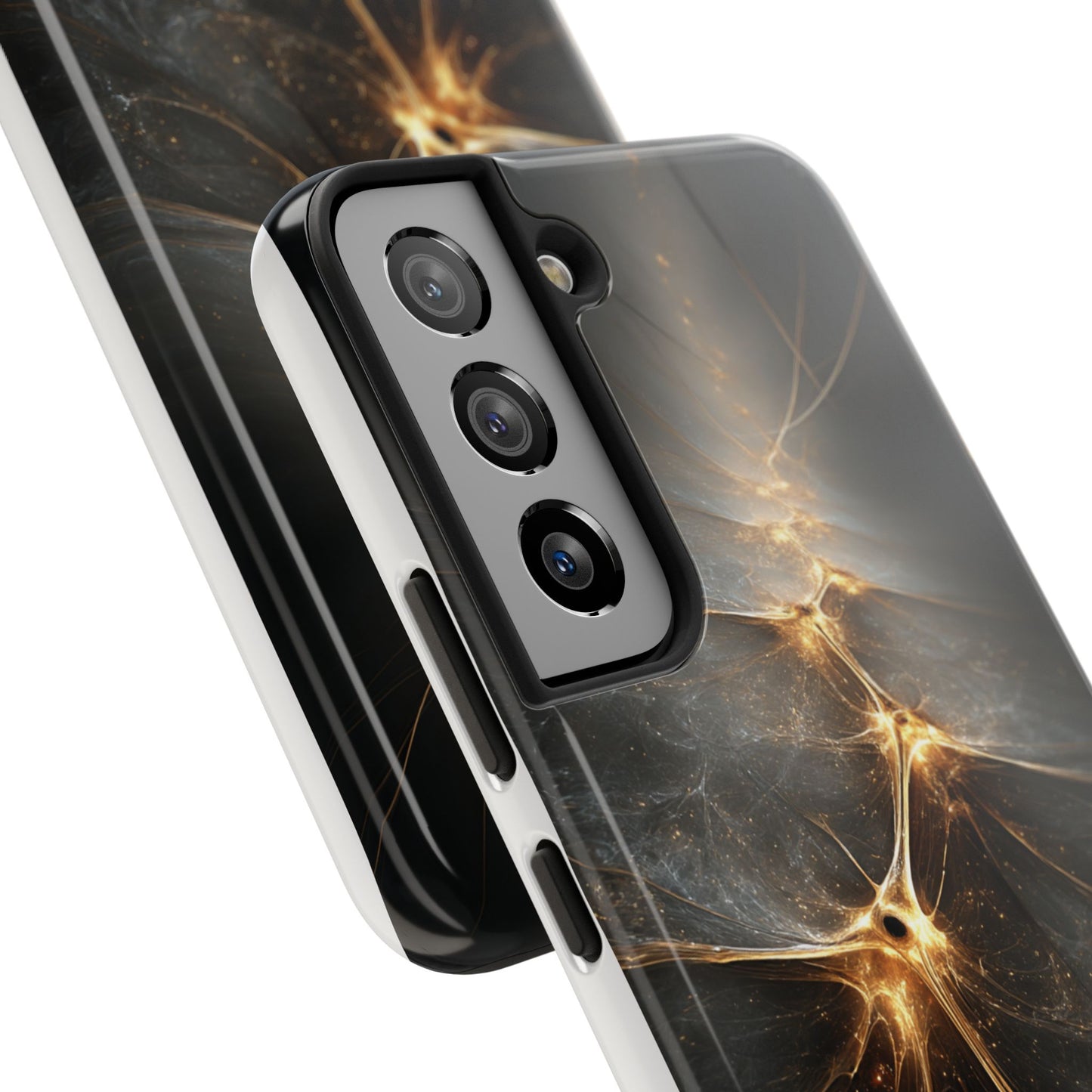 Tough Phone Case - Elegant Gold Fractal Design for Tech Lovers