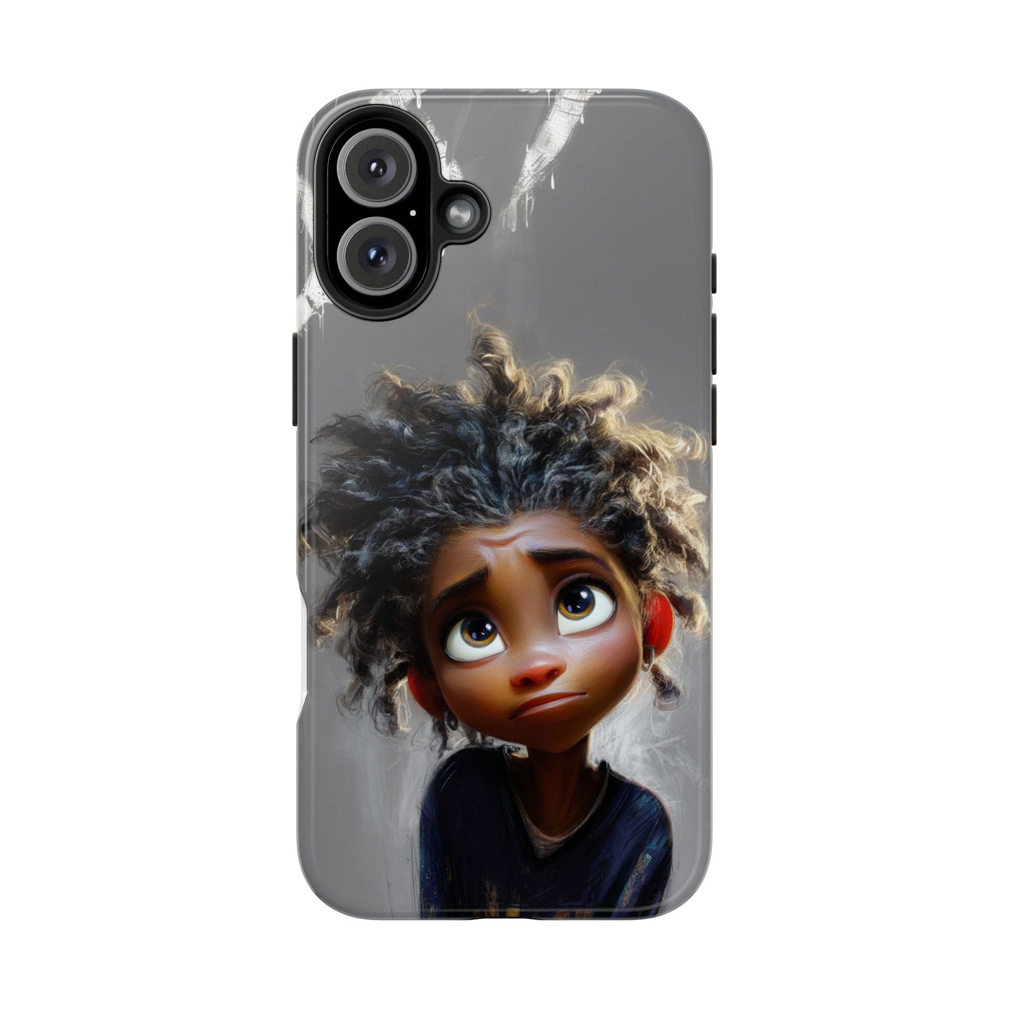 Whimsical Tough Phone Case - Artistic Design for Kids and Tweens