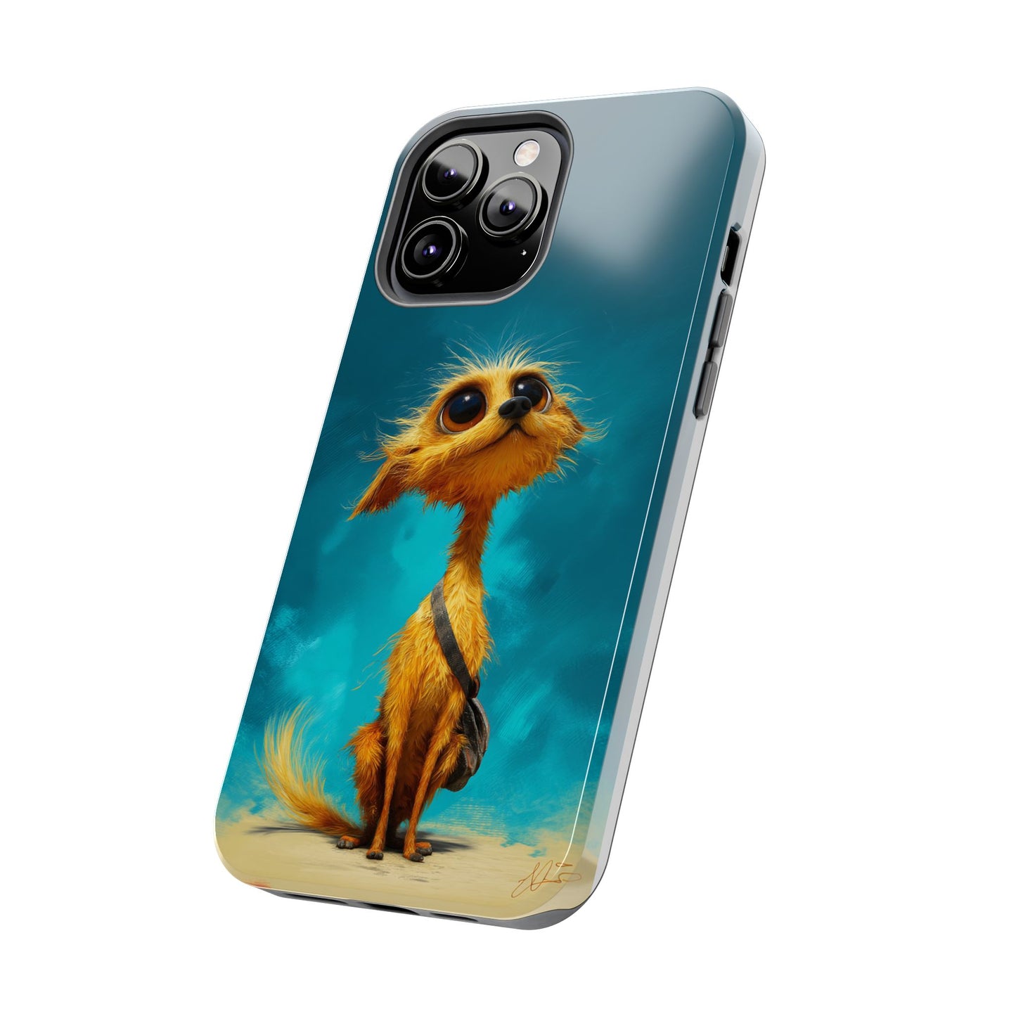 Whimsical Dog Art Tough Phone Case - Durable and Stylish Protection for Pet Lovers