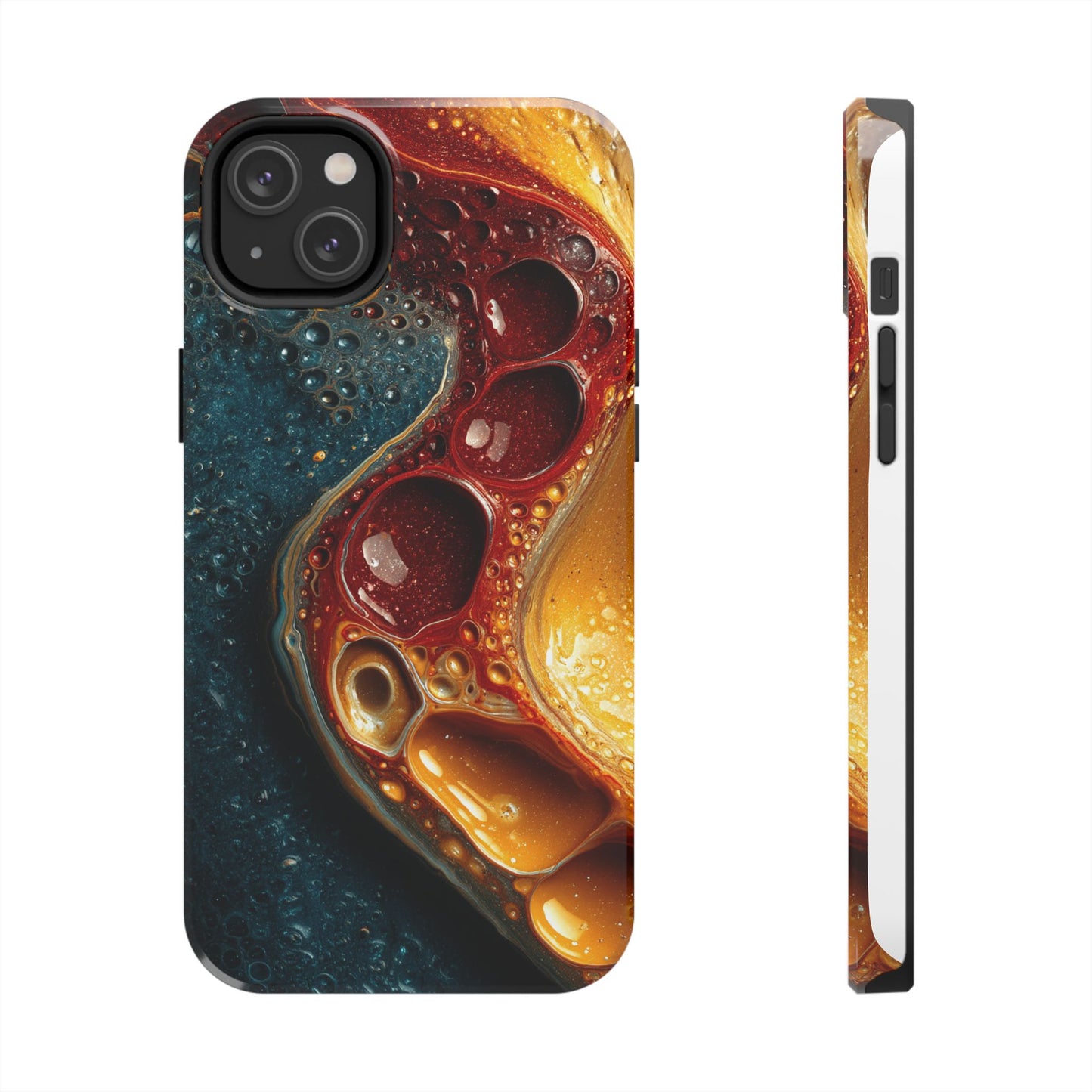 Artistic Tough Phone Case - Vibrant Fluid Design