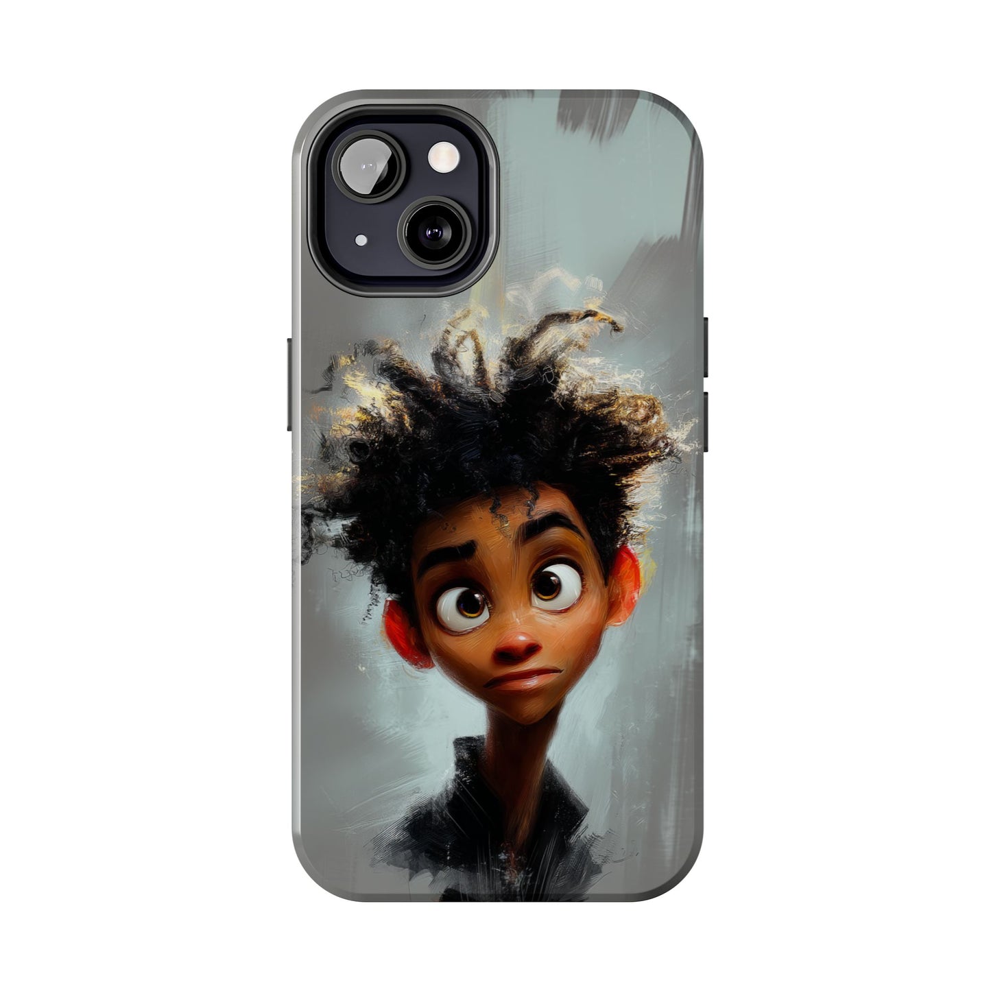 Artistic Tough Phone Case - Unique Design with Character - Great Gift Idea