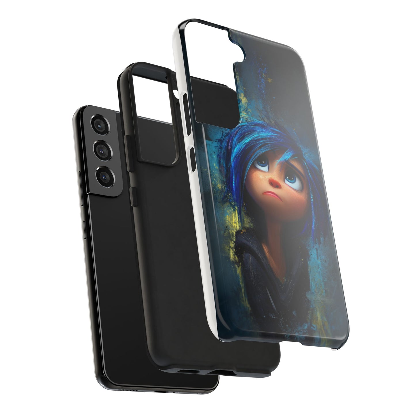 Unique Artsy Tough Phone Case – Emotional Abstract Design for Creative Souls