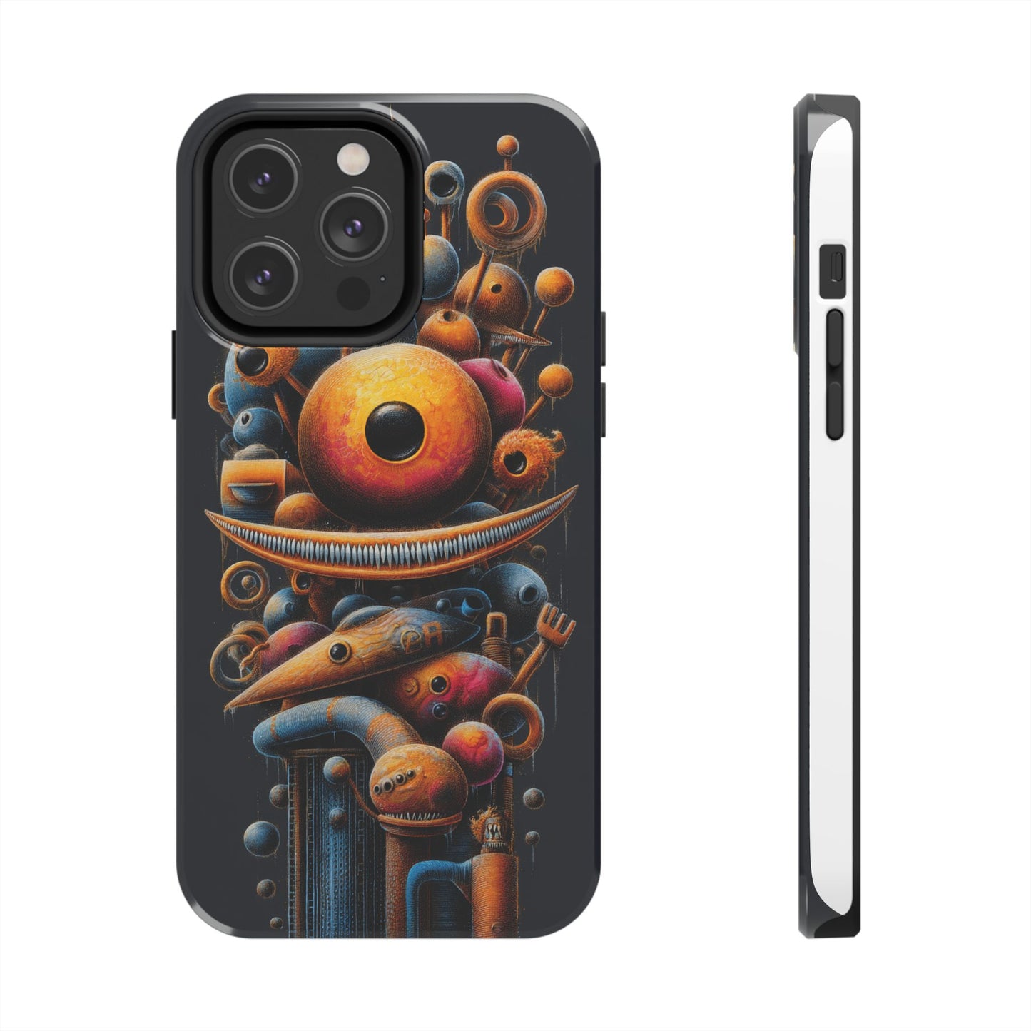 Unique Tough Phone Case with Abstract Art Design