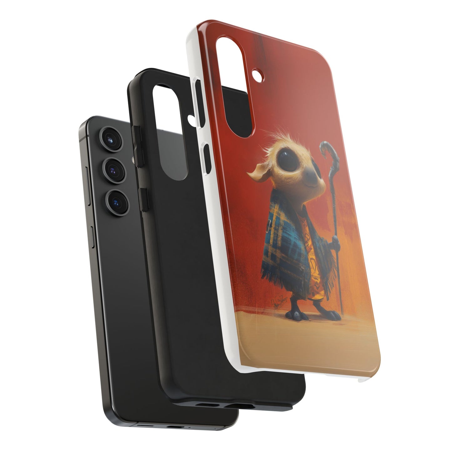 Whimsical Tough Phone Case - Cute Character Design for Kids & Adults