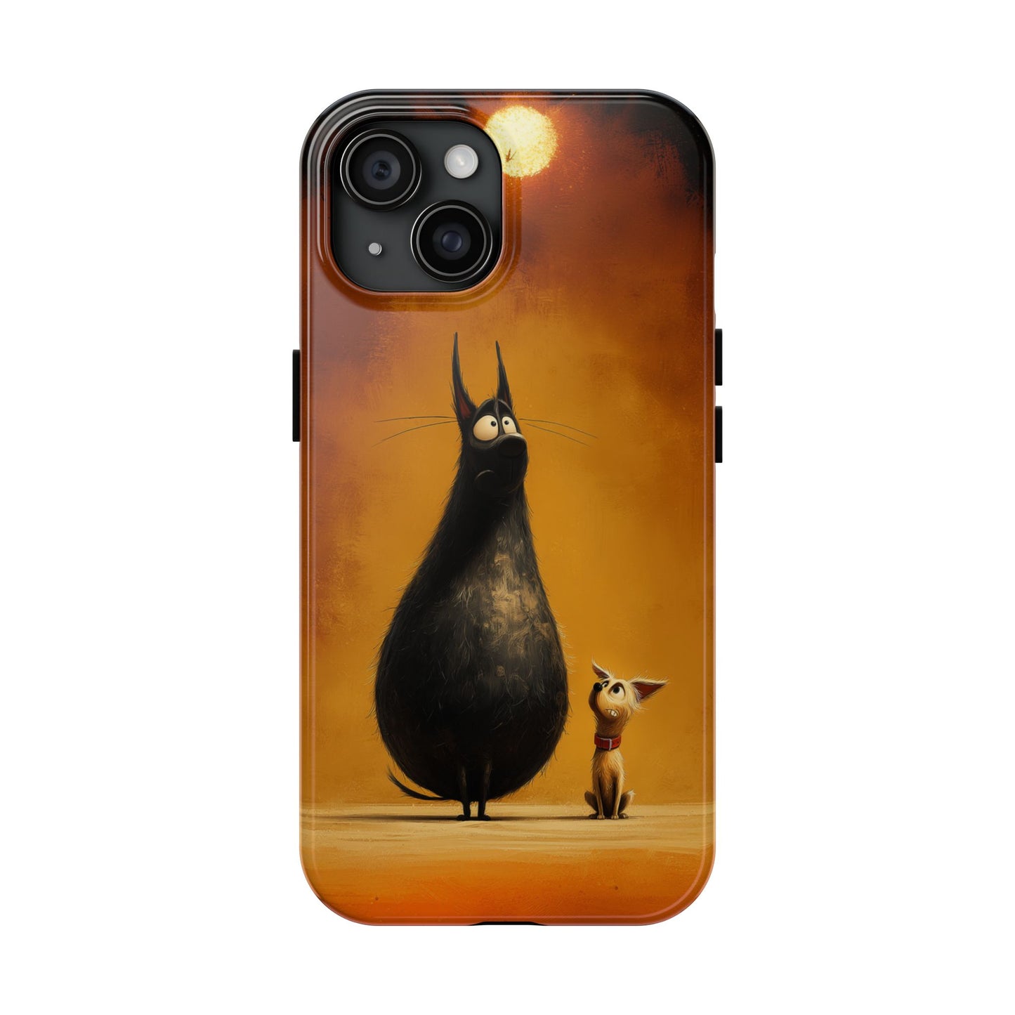 Whimsical Tough Phone Cases - Cat & Dog Design